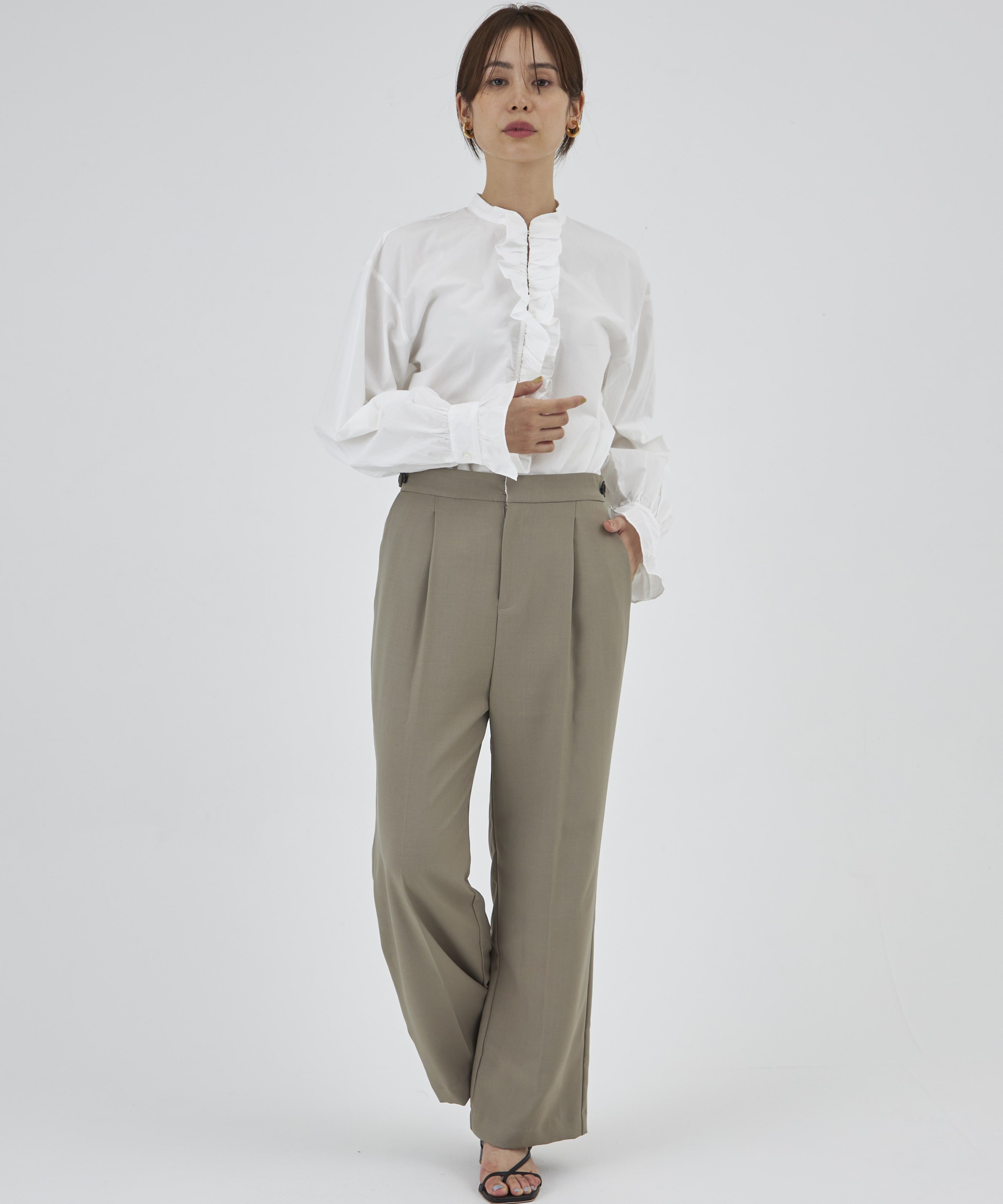 INED「《INED CLARO》ドライツイルマニッシュパンツ」|その他|