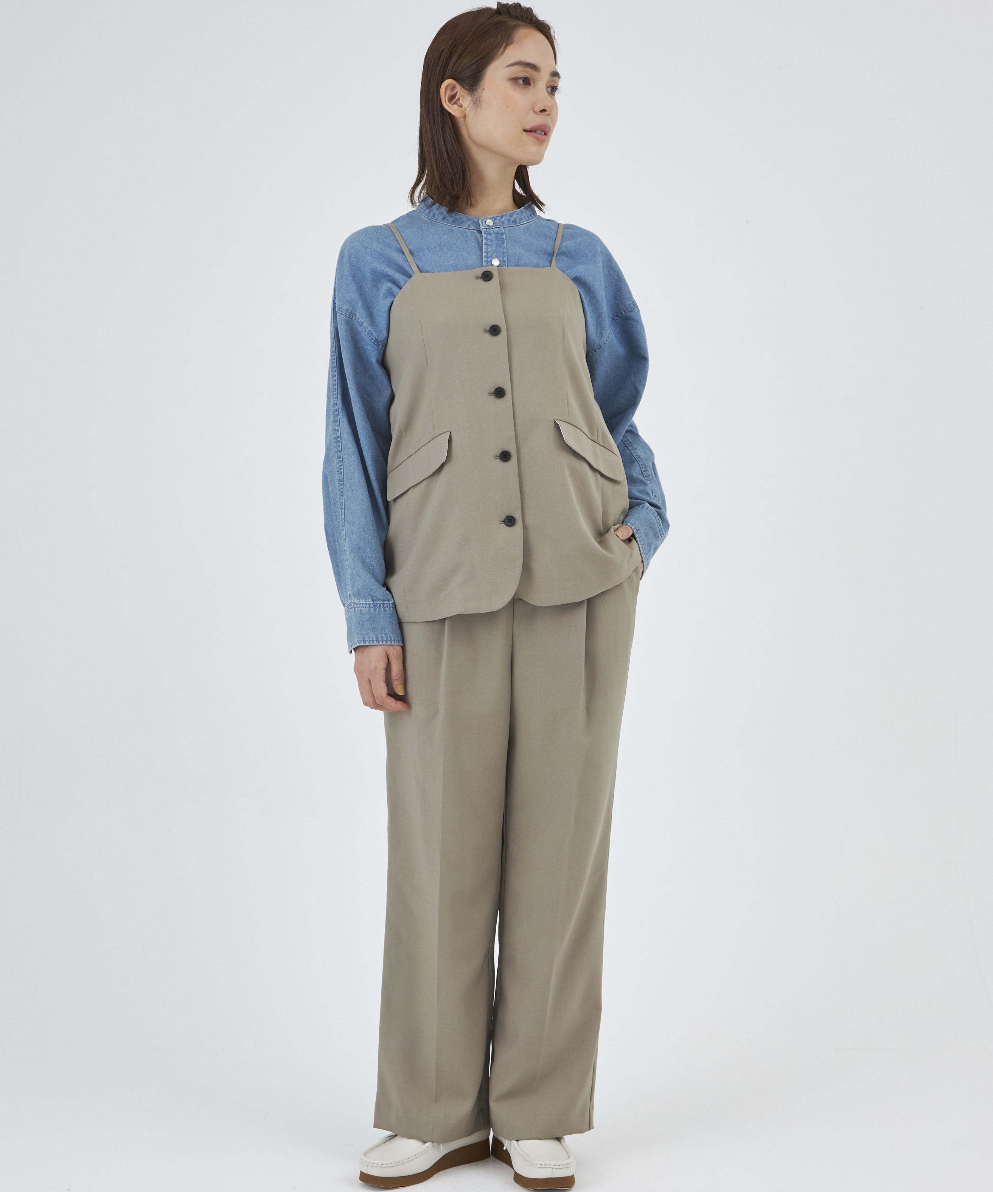 INED「《INED CLARO》ドライツイルマニッシュパンツ」|その他|