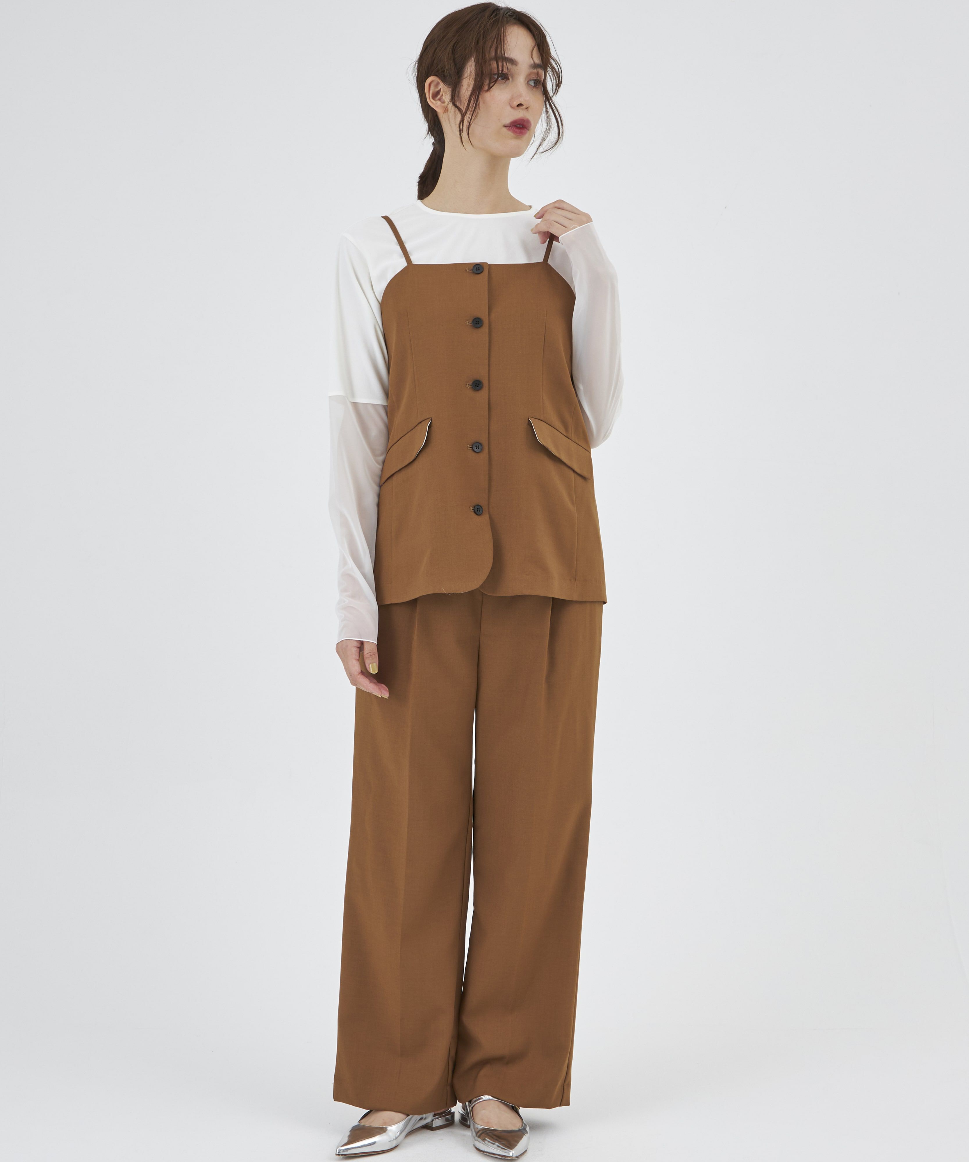 INED「《INED CLARO》ドライツイルマニッシュパンツ」|その他|