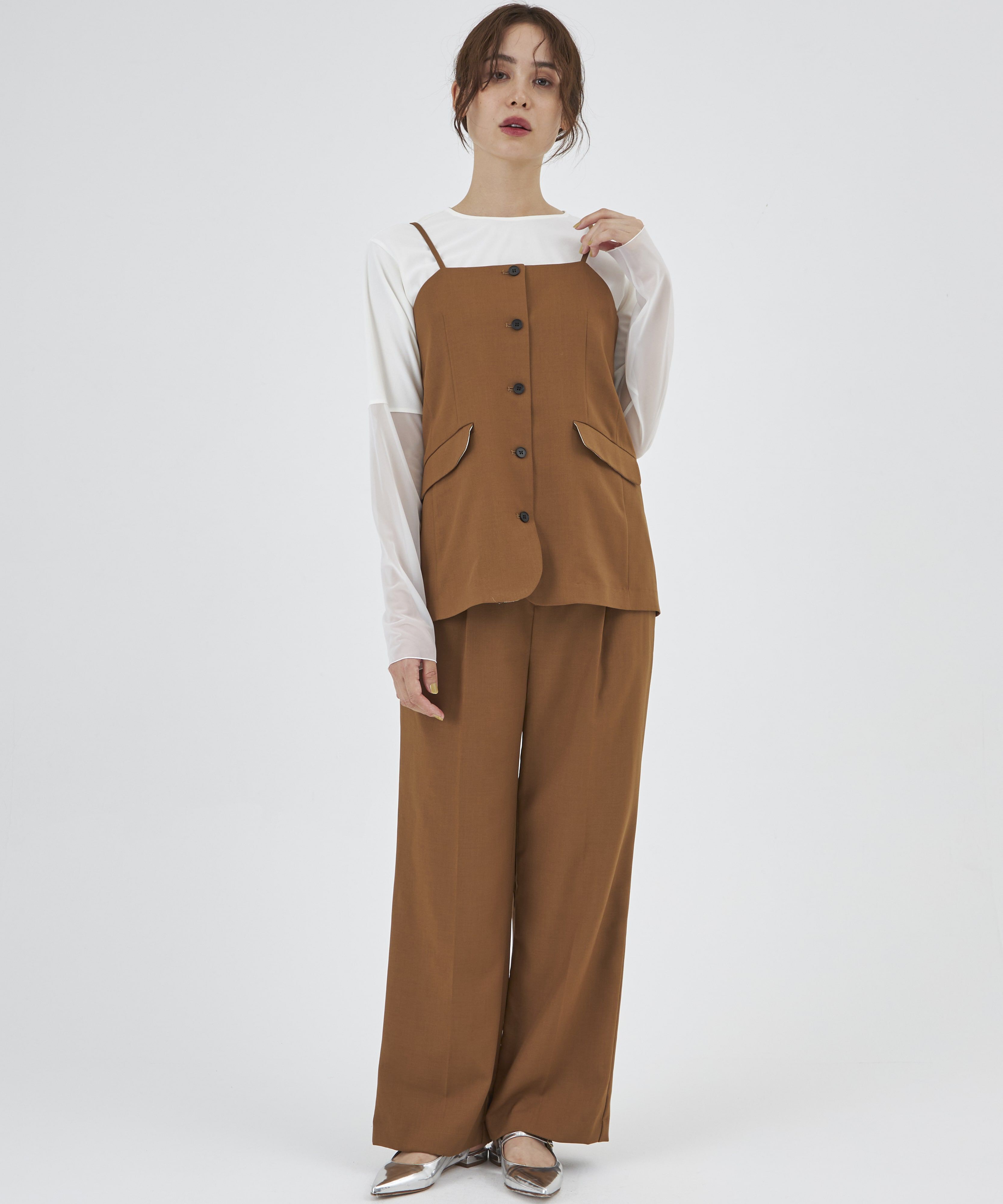 INED「《INED CLARO》ドライツイルマニッシュパンツ」|その他|