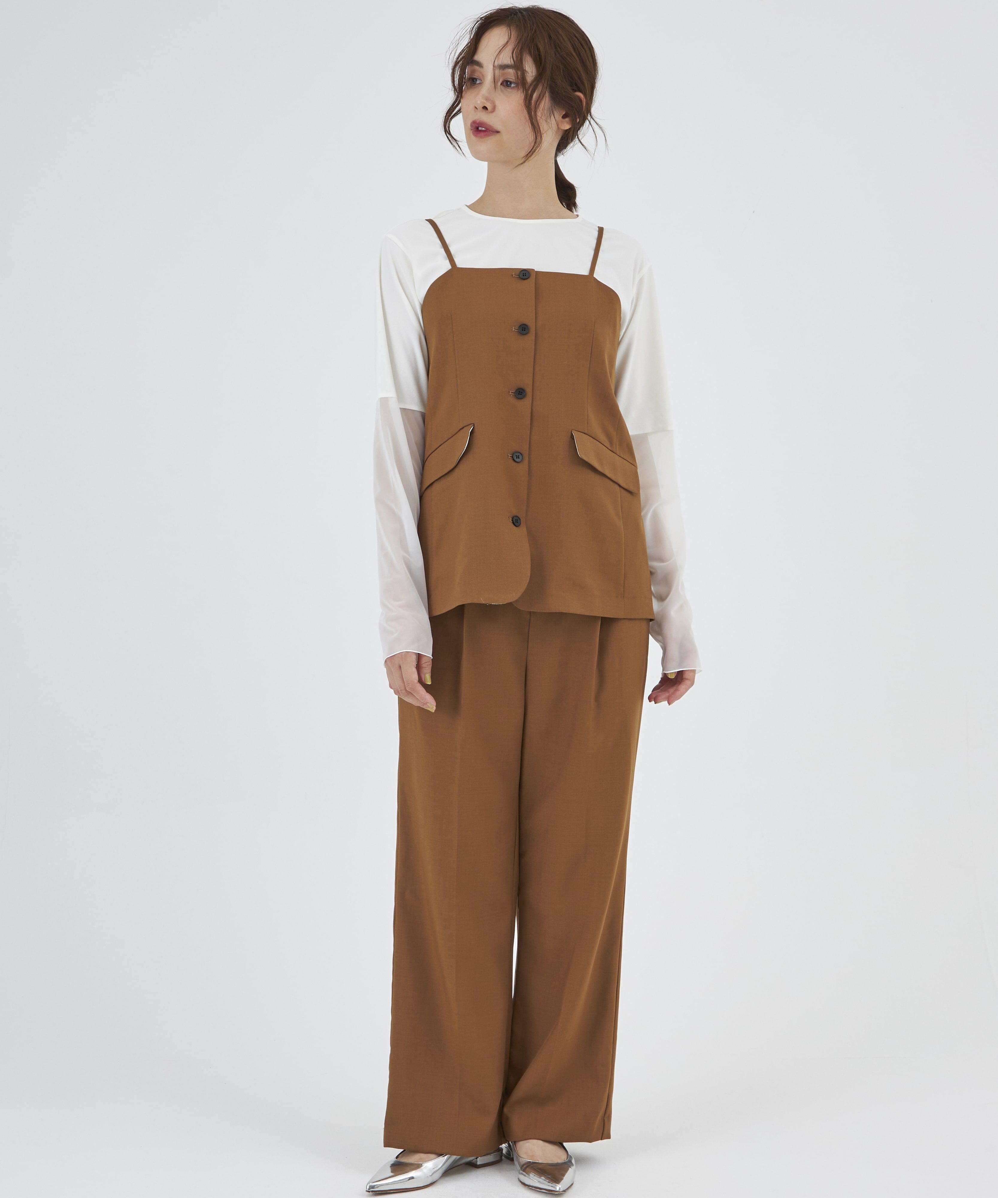 INED「《INED CLARO》ドライツイルマニッシュパンツ」|その他|