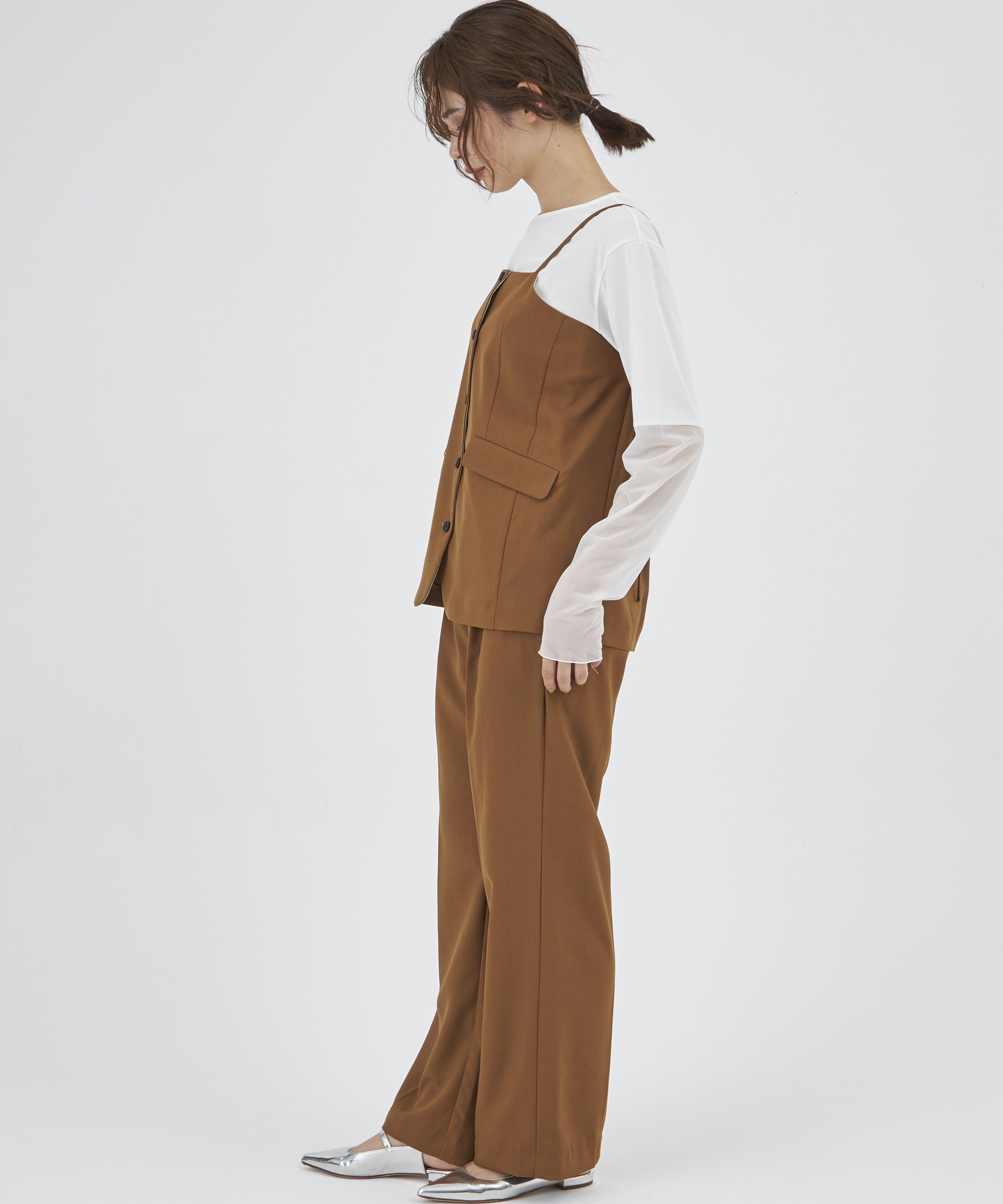 INED「《INED CLARO》ドライツイルマニッシュパンツ」|その他|