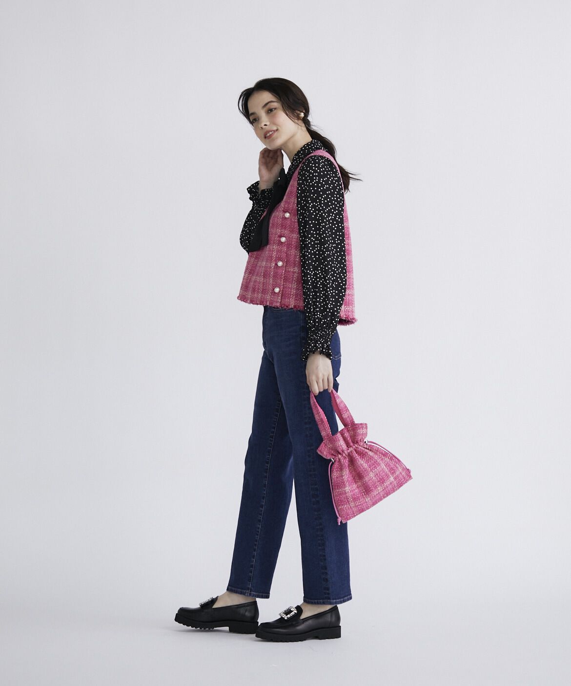 Maglie le cassetto「クラシカルボウタイドットブラウス」|シャツ・ブラウス|