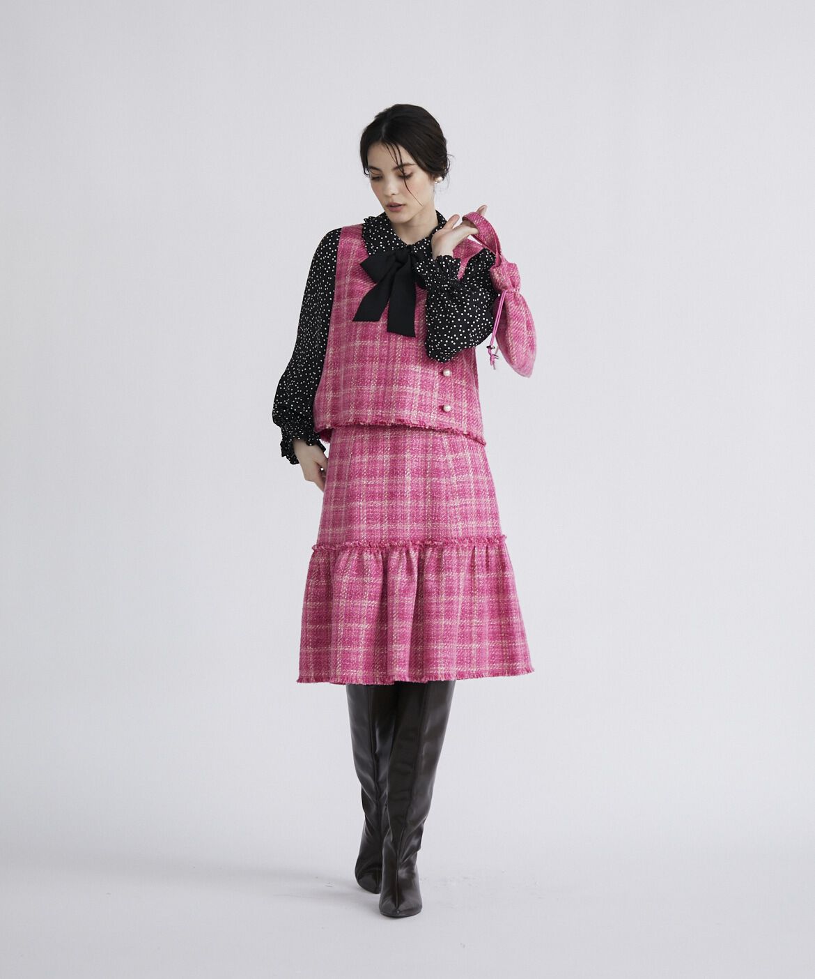 Maglie le cassetto「クラシカルボウタイドットブラウス」|シャツ・ブラウス|