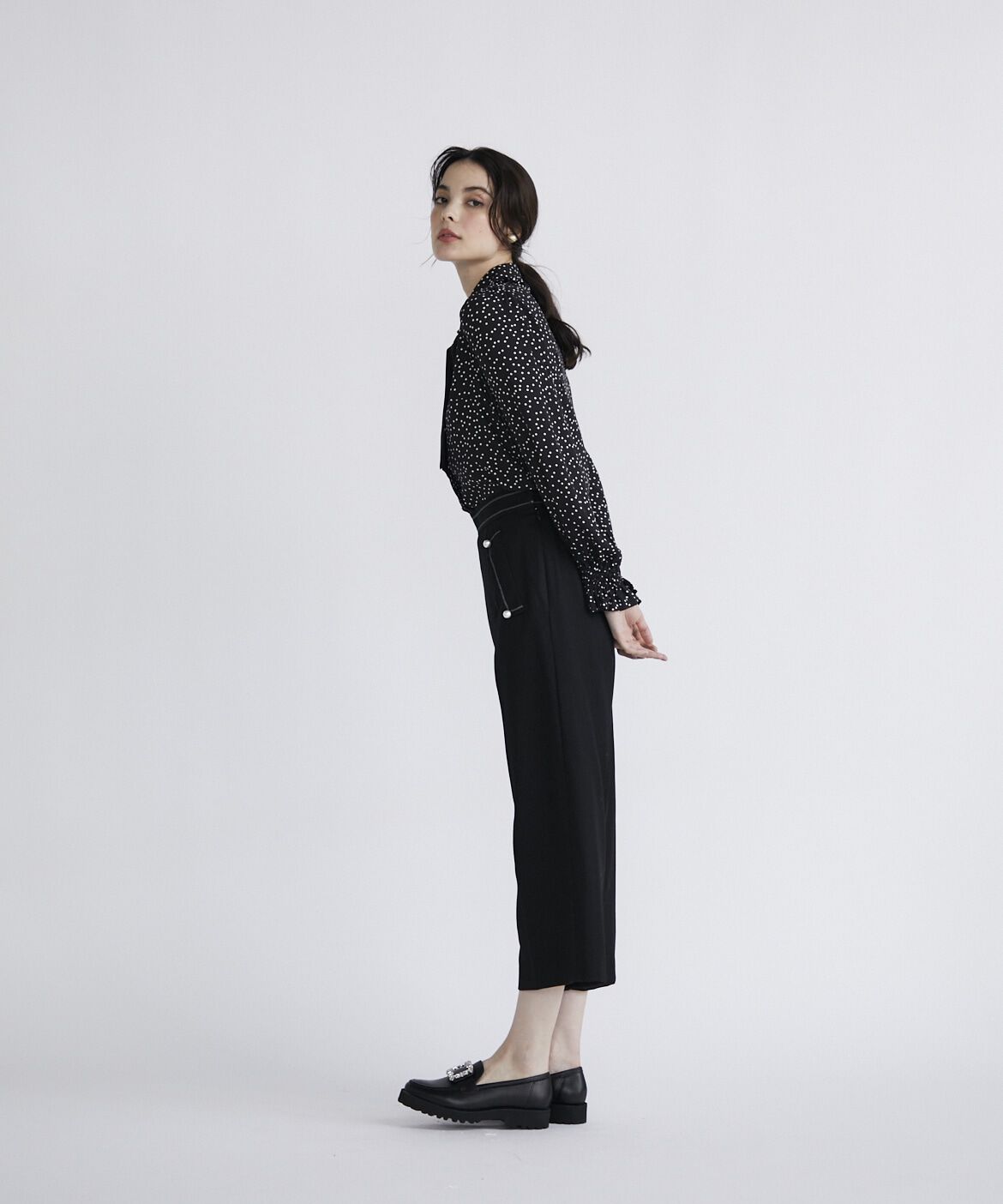 Maglie le cassetto「クラシカルボウタイドットブラウス」|シャツ・ブラウス|