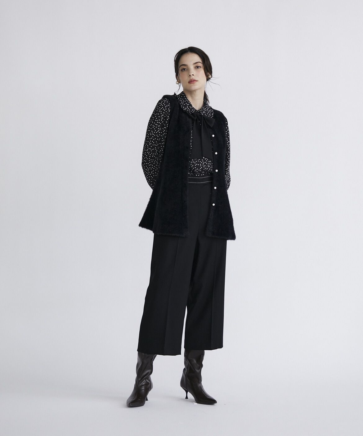 Maglie le cassetto「クラシカルボウタイドットブラウス」|シャツ・ブラウス|