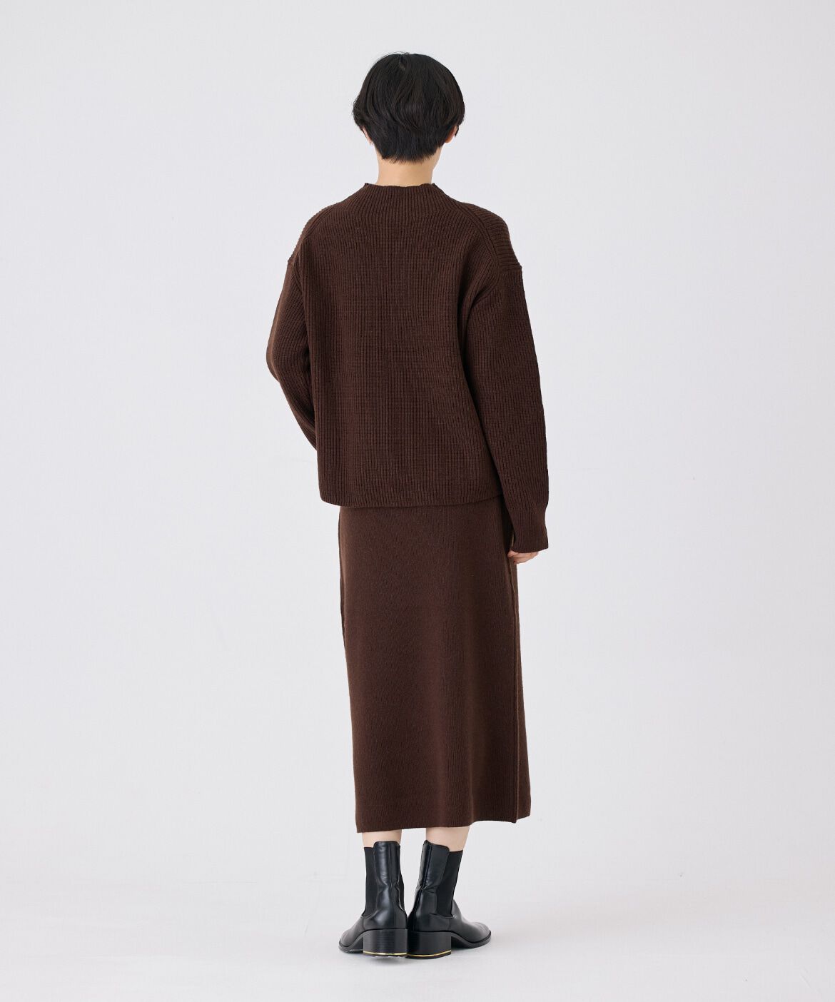 7-IDconcept.「《大きいサイズ》片畦モックネックニット」|ニット・セーター|