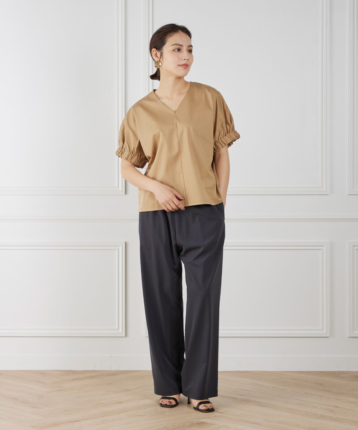 7-IDconcept.「ギャザースリーブプルオーバー」|Tシャツ・カットソー|