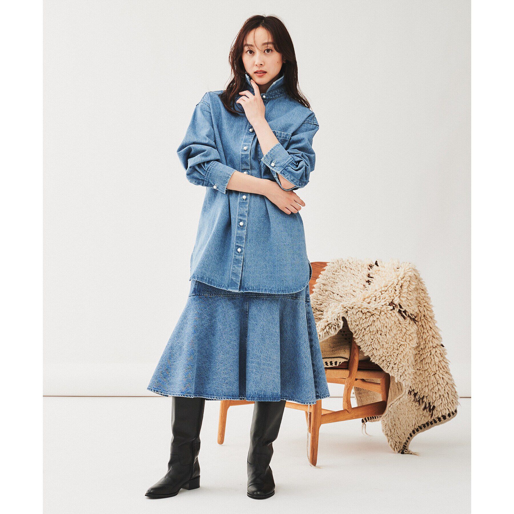 UNTITLED「【セットアップ可能】ヴィンテージデニムマーメイドスカート」|スカート|