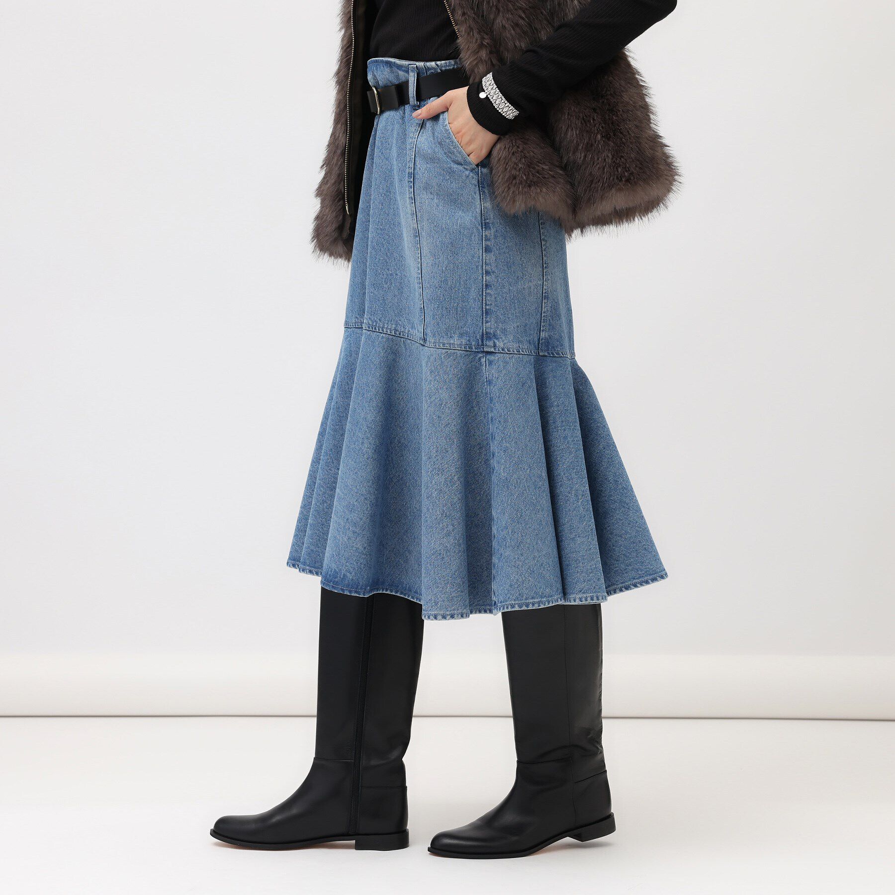 UNTITLED「【セットアップ可能】ヴィンテージデニムマーメイドスカート」|スカート|