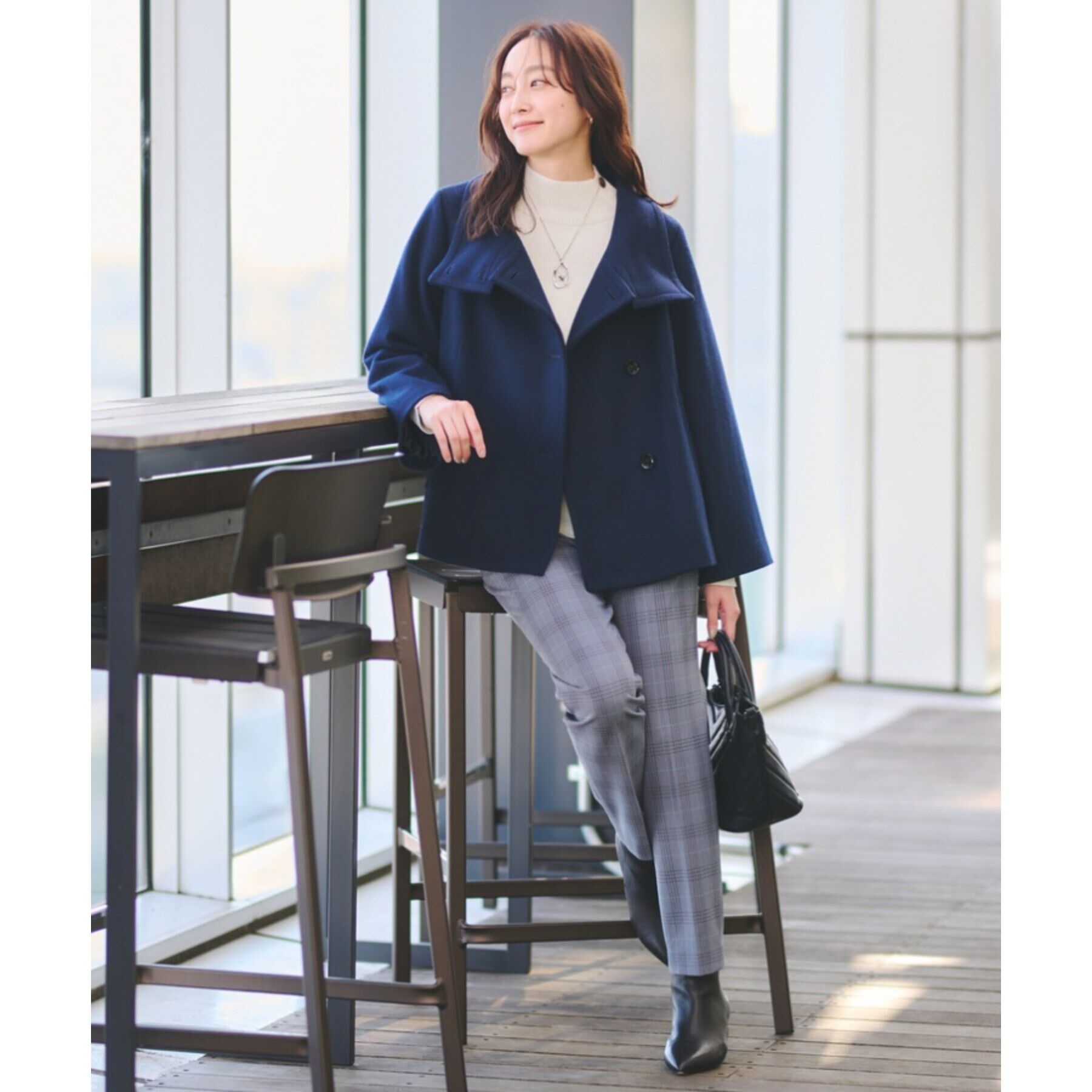 UNTITLED「【日本製】2WAYウールショートコート」|その他|