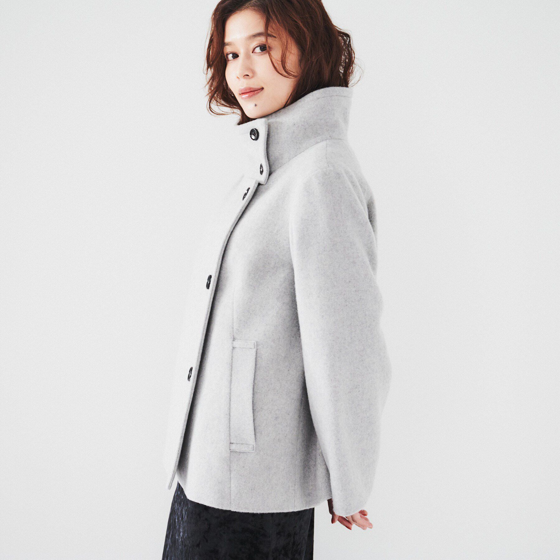 UNTITLED「【日本製】2WAYウールショートコート」|その他|