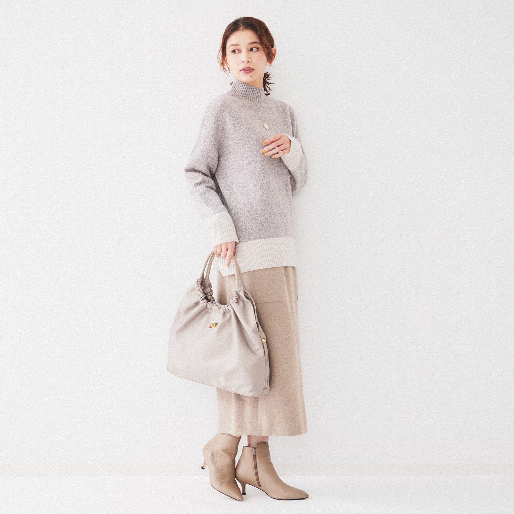 UNTITLED「軽やかナイロンフラットトート」|トートバッグ|