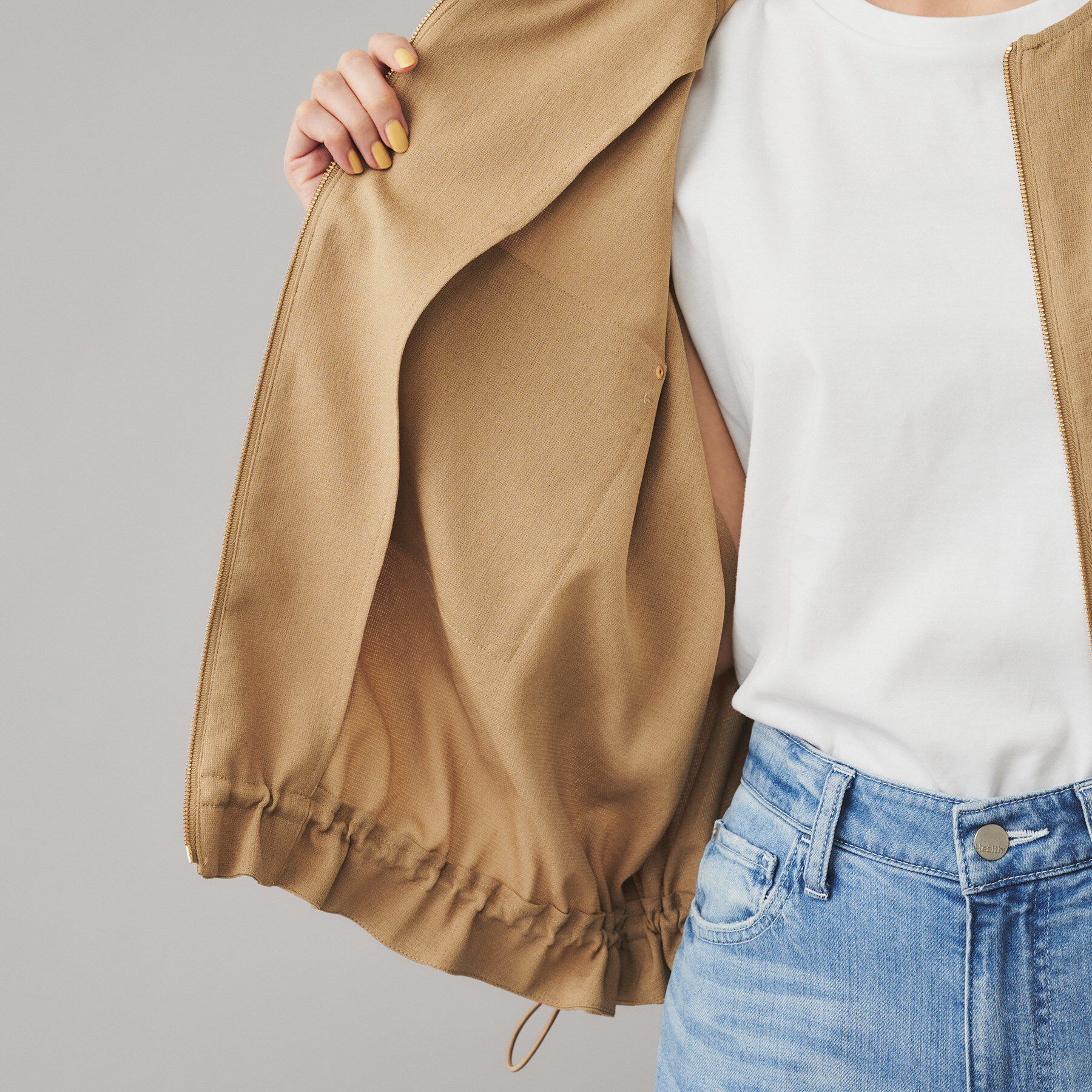 UNTITLED「【SEADRAKE】ノーカラー半袖ブルゾン」|ブルゾン・スタジャン|