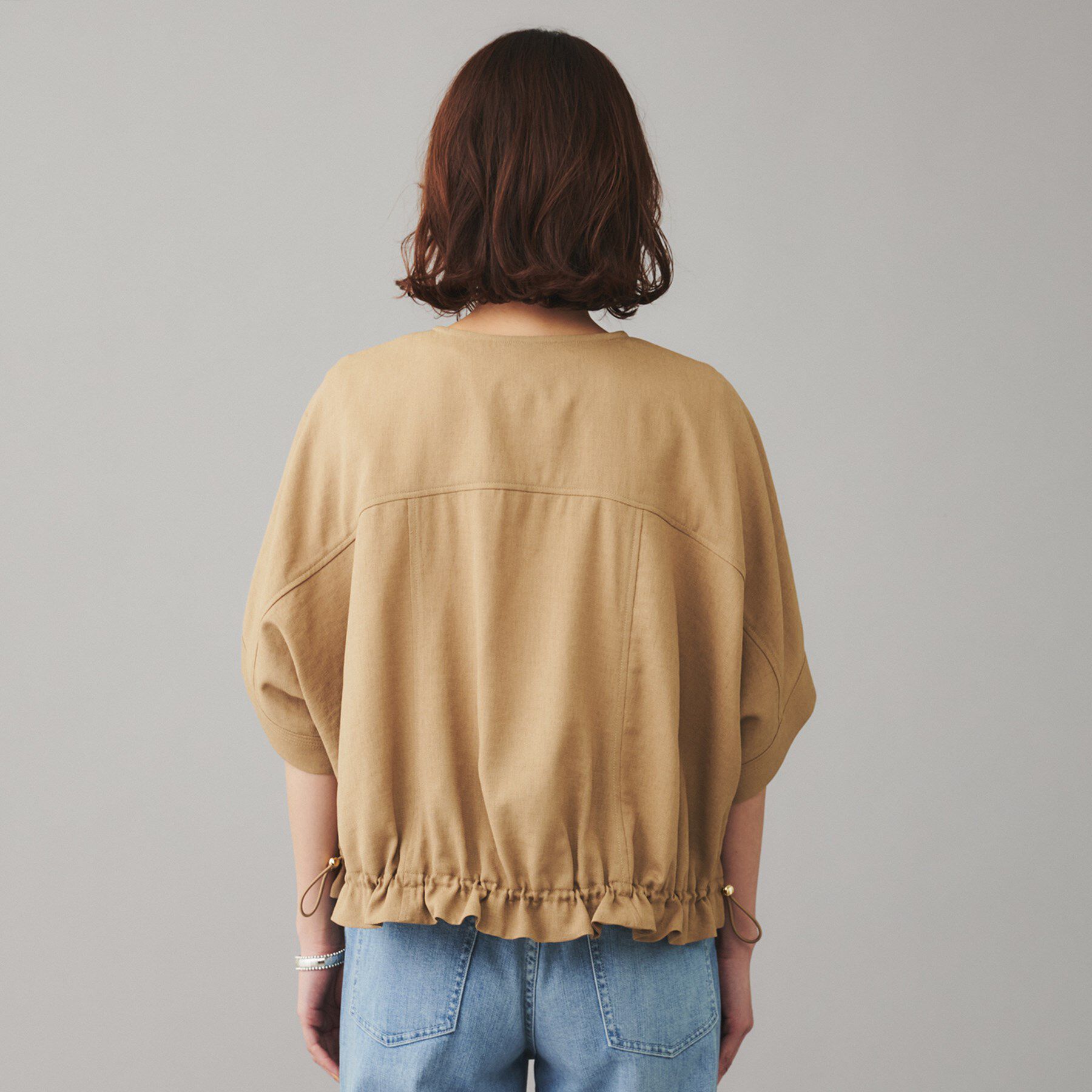 UNTITLED「【SEADRAKE】ノーカラー半袖ブルゾン」|ブルゾン・スタジャン|