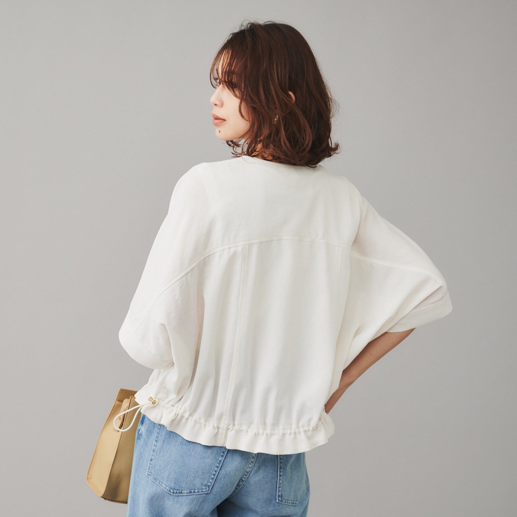 UNTITLED「【SEADRAKE】ノーカラー半袖ブルゾン」|ブルゾン・スタジャン|