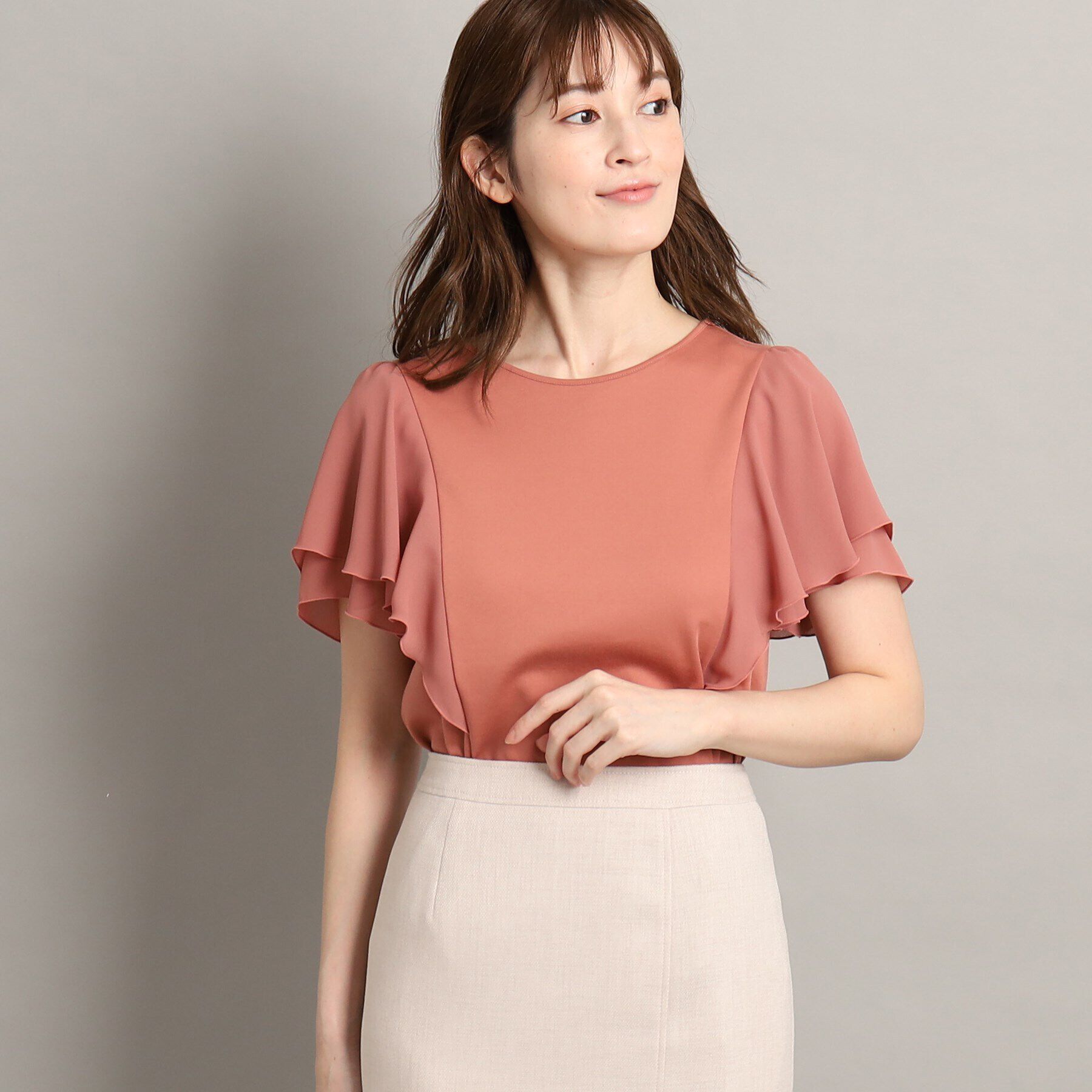 COUP DE CHANCE「【大人可愛い/洗える】フレアースリーブプルオーバー」|Tシャツ・カットソー|ピンク(072)