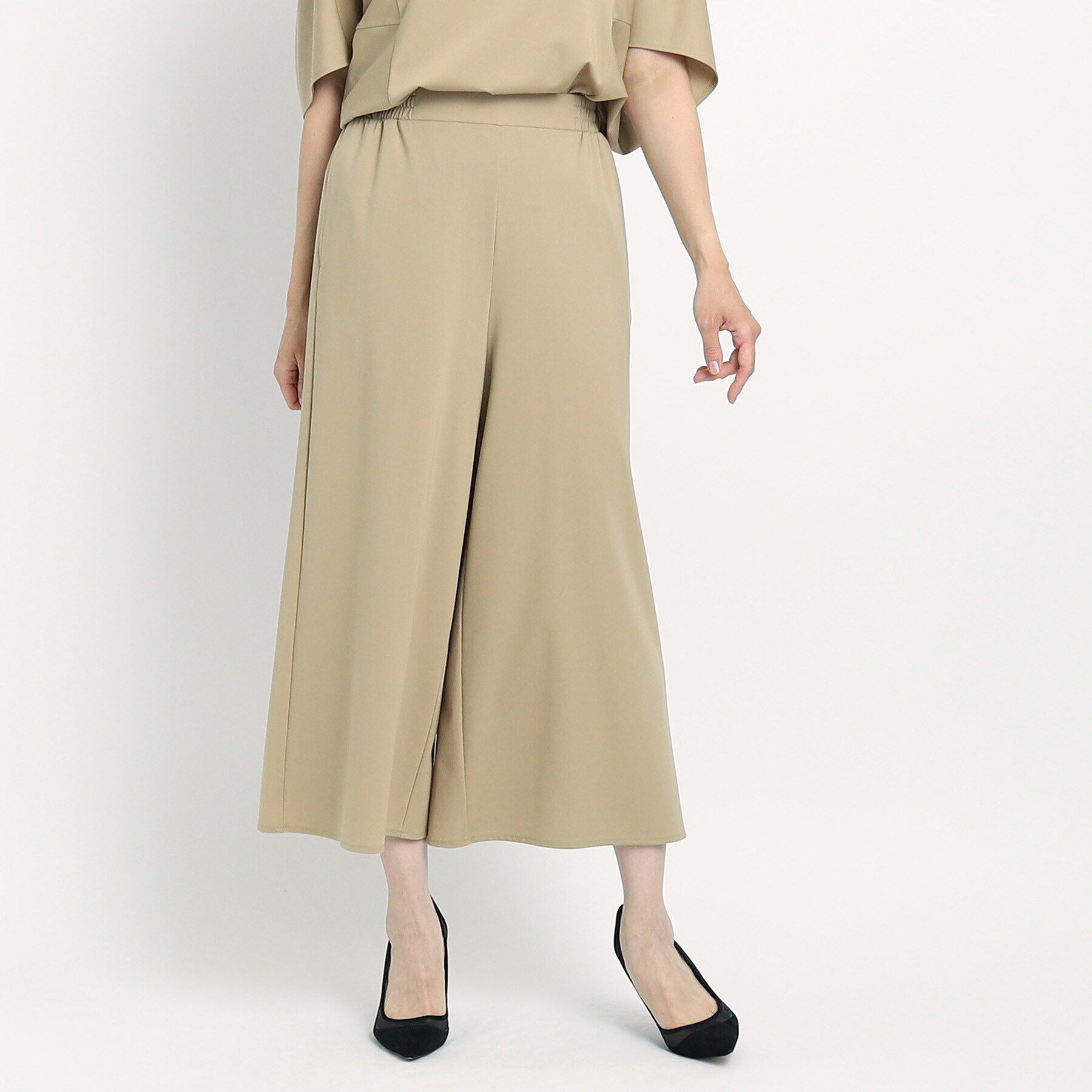 COUP DE CHANCE「【洗える／日本製】リラクシーワイドパンツ」|その他|ベージュ(052)