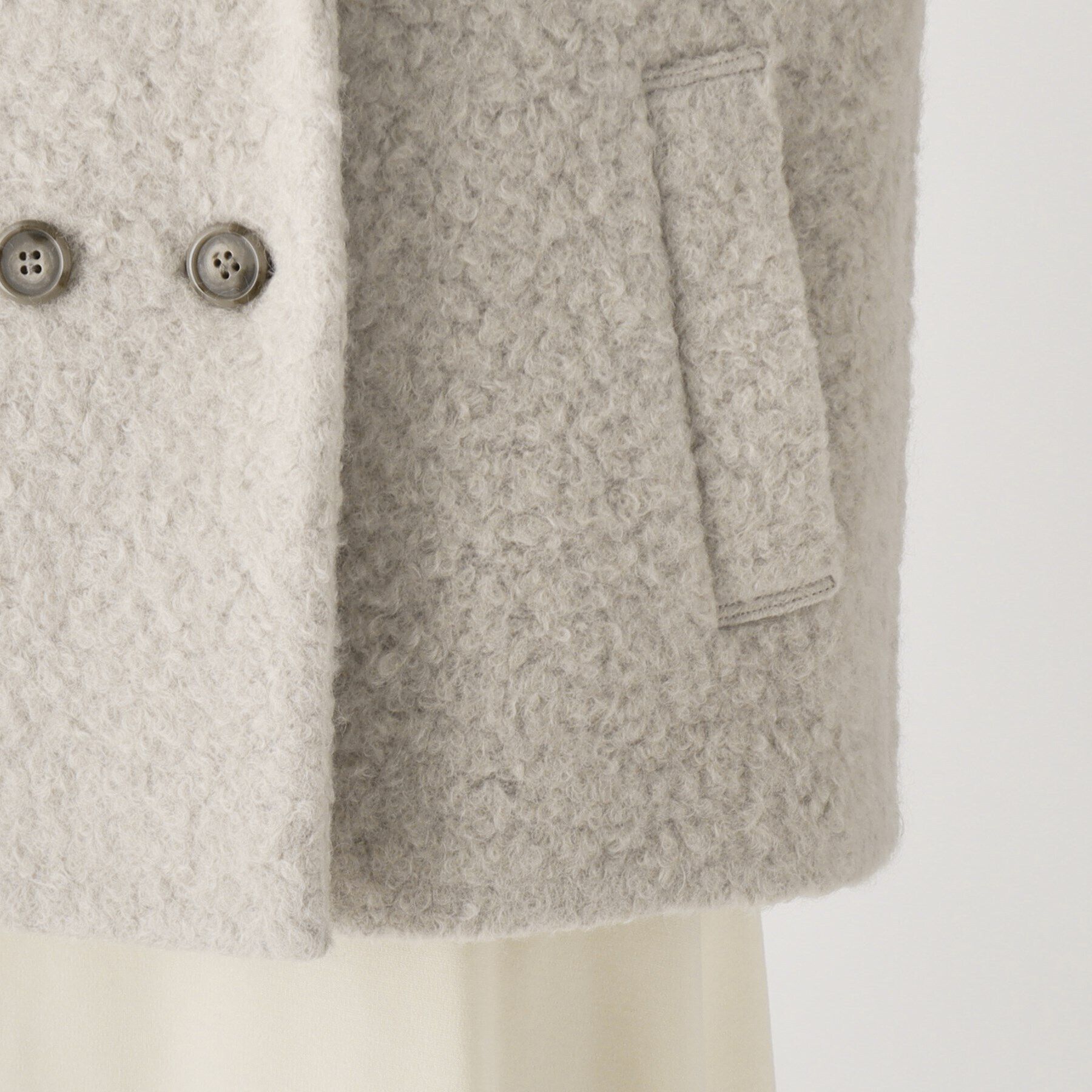 COUP DE CHANCE「【日本製】ループ状の素材でトレンド感を！ミドル丈コート」|テーラードジャケット|