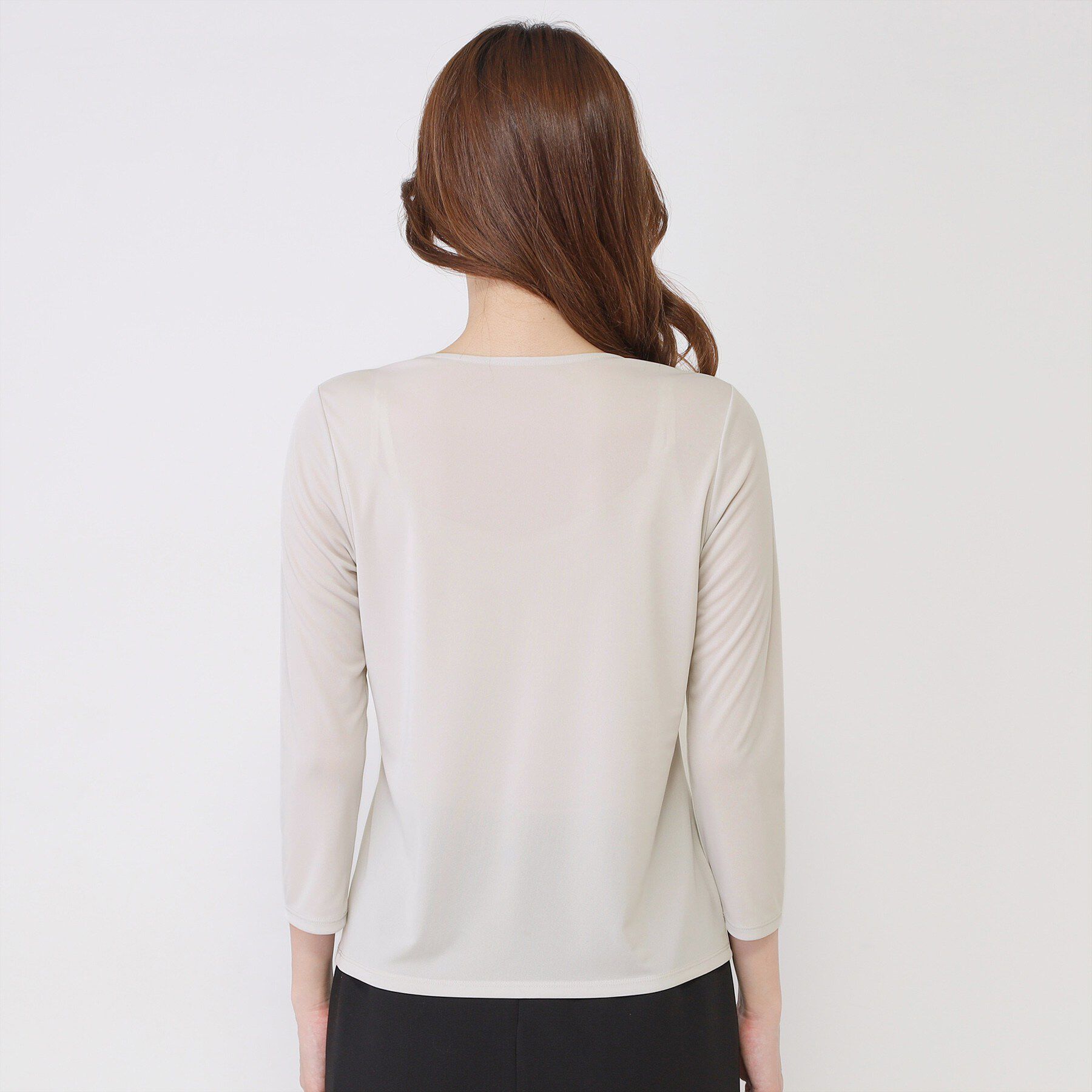 COUP DE CHANCE「【手洗い可／日本製／7分袖／ジャケットイン】しなやかな落ち感のカットソー」|Tシャツ・カットソー|