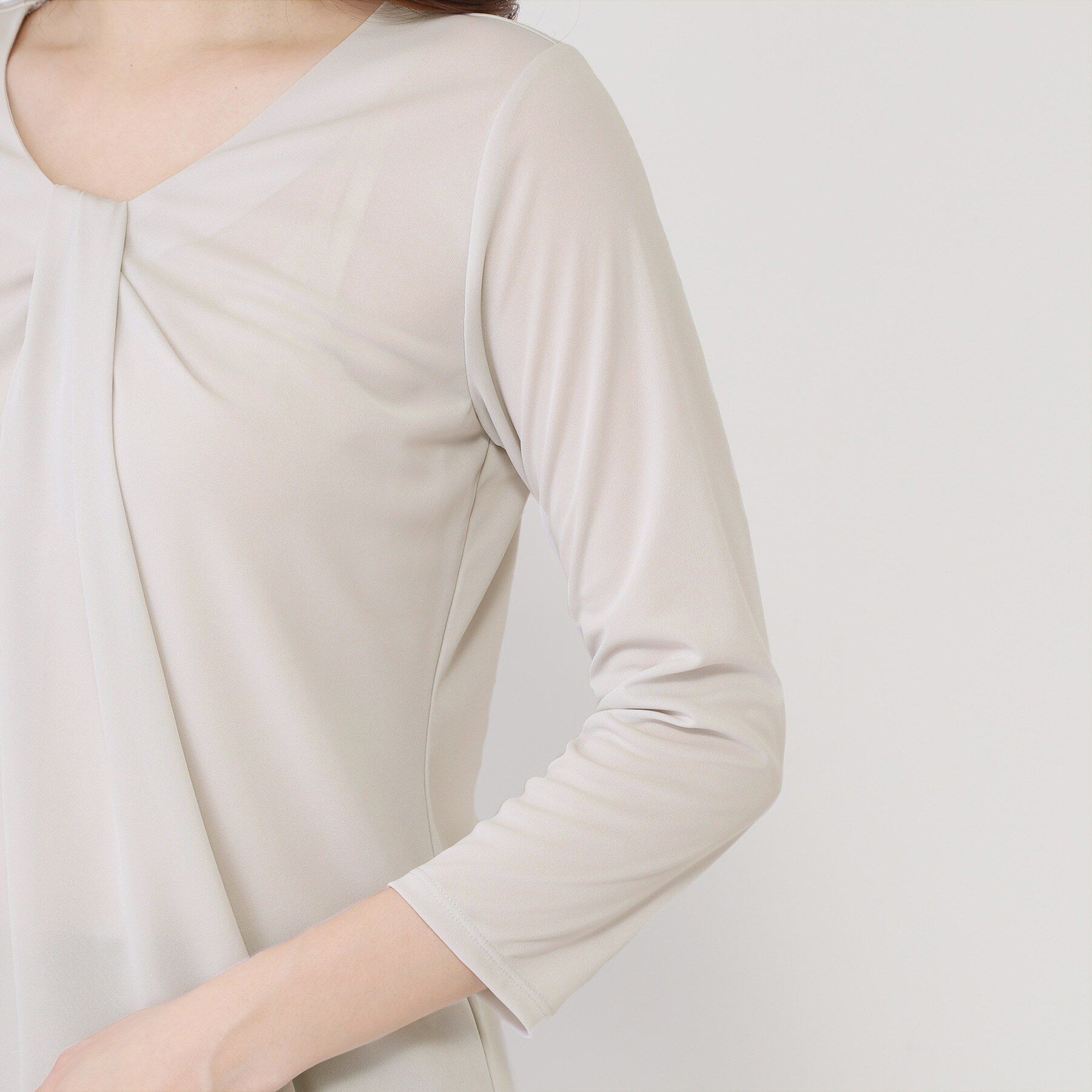 COUP DE CHANCE「【手洗い可／日本製／7分袖／ジャケットイン】しなやかな落ち感のカットソー」|Tシャツ・カットソー|