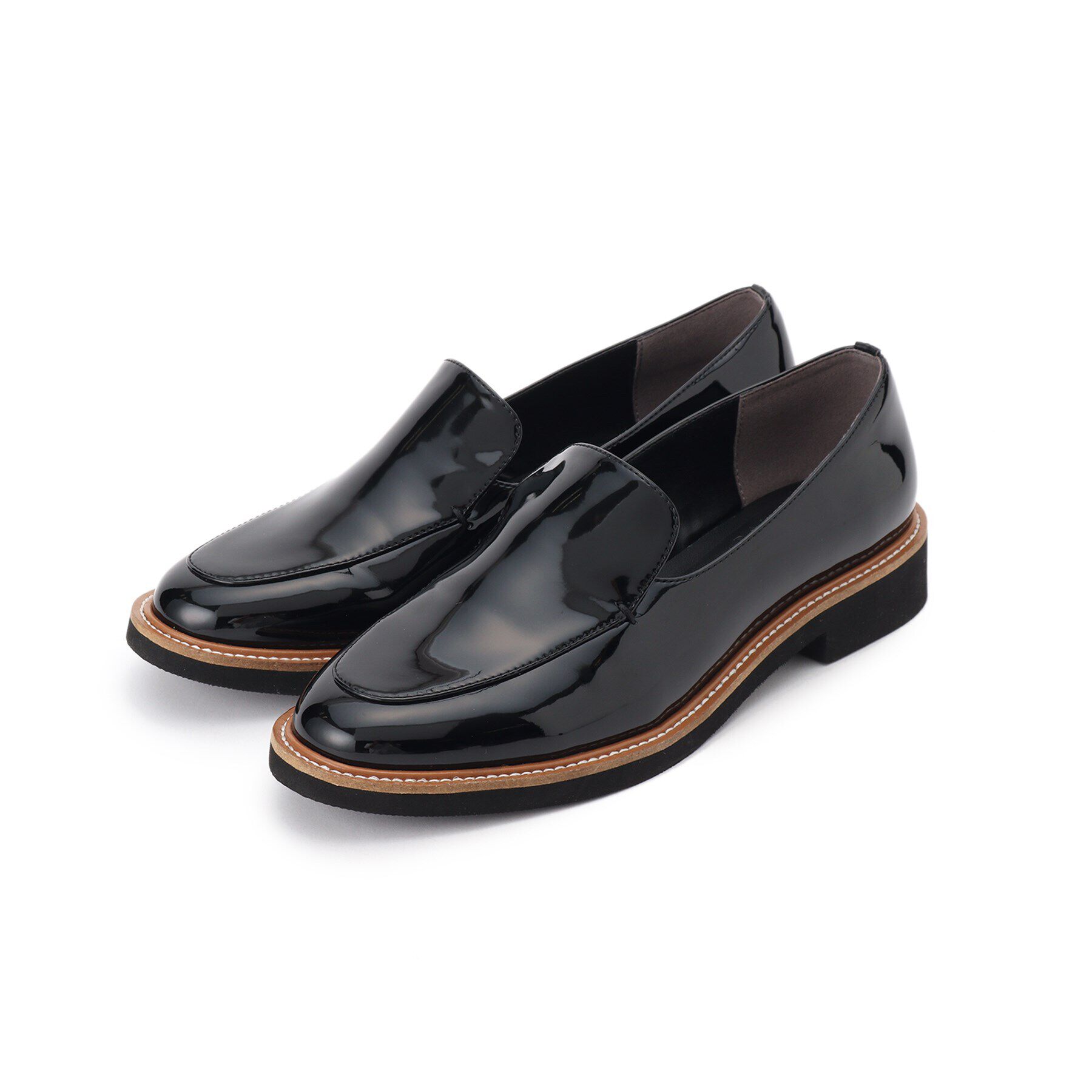 Reflect「【足元すっきり／トレンドアイテム】エナメルローファー」|その他|ブラック(019)