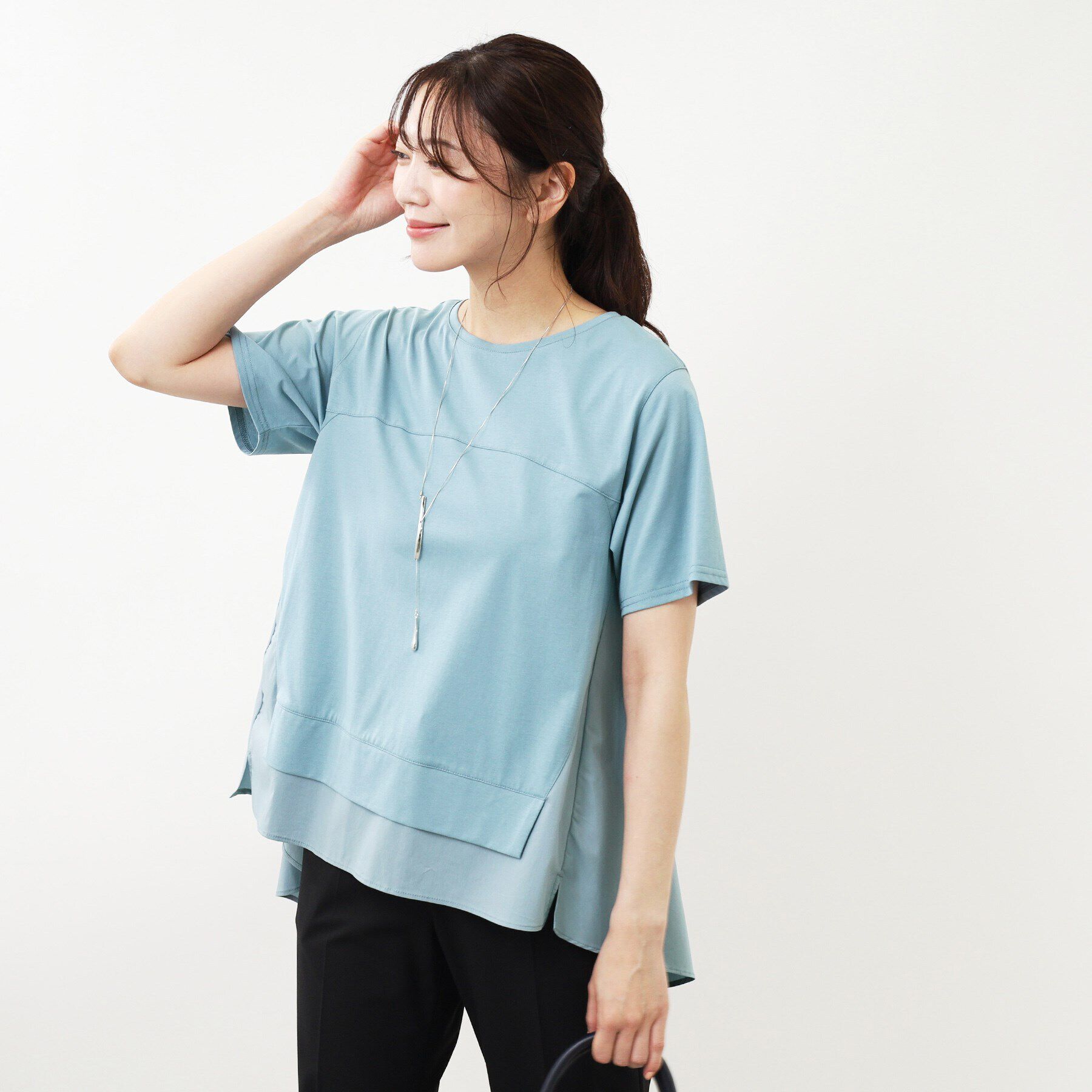 Reflect「【SALE／E‐QUALITY／手洗い可】ドッキングプルオーバー」|Tシャツ・カットソー|ブルー(091)