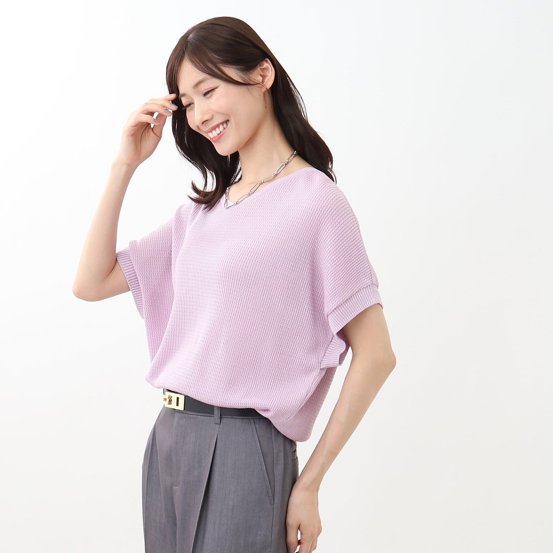 Reflect「【WEB限定カラーあり／洗える】ラメプルオーバーニット」|ニット・セーター|