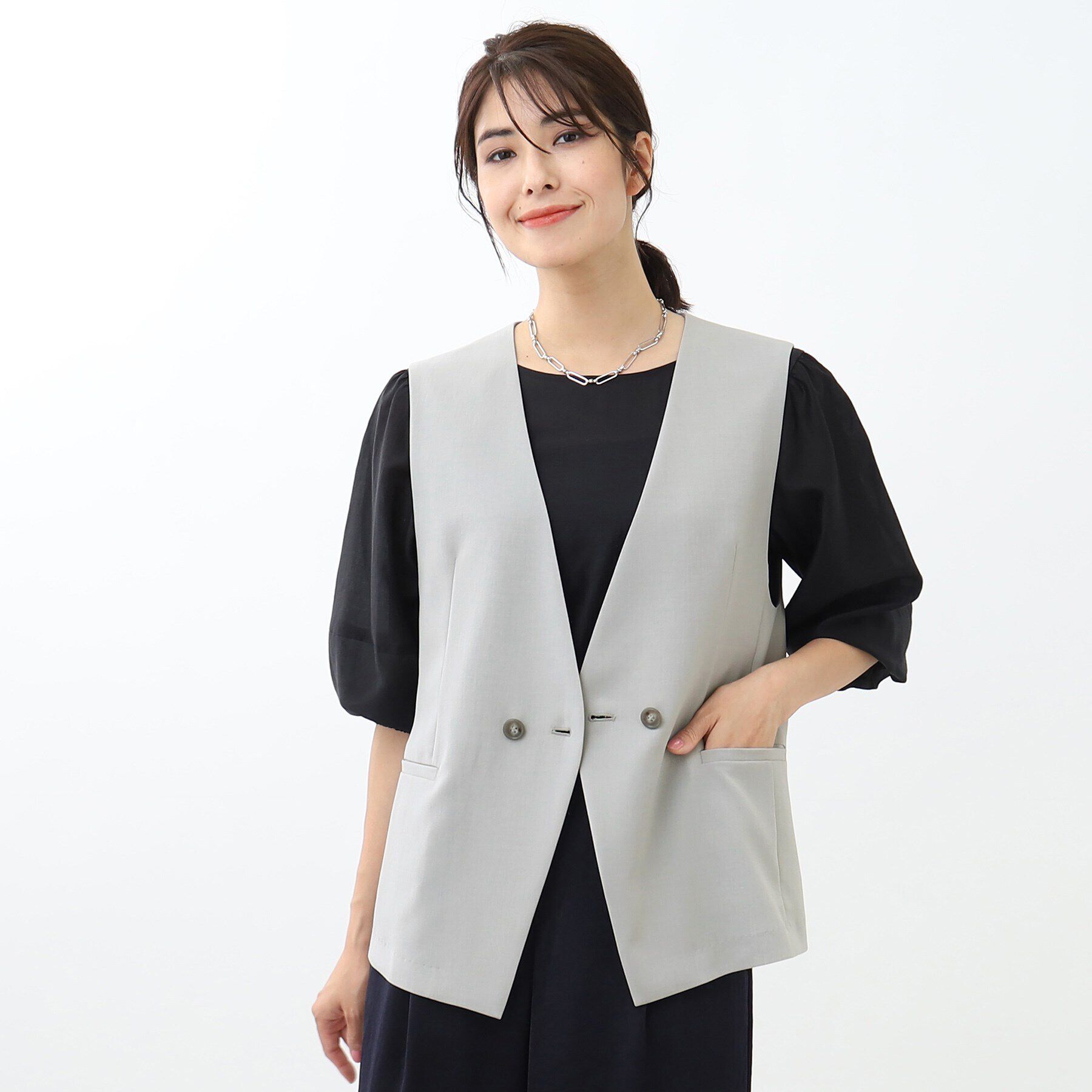 Reflect「【SALE／手洗い可】ドライタッチジレ」|ベスト・ジレ|