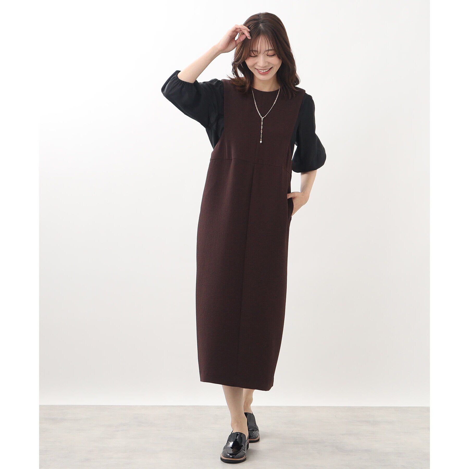 Reflect「【SALE／接触冷感／洗える】パフスリーブシアーブラウス」|シャツ・ブラウス|