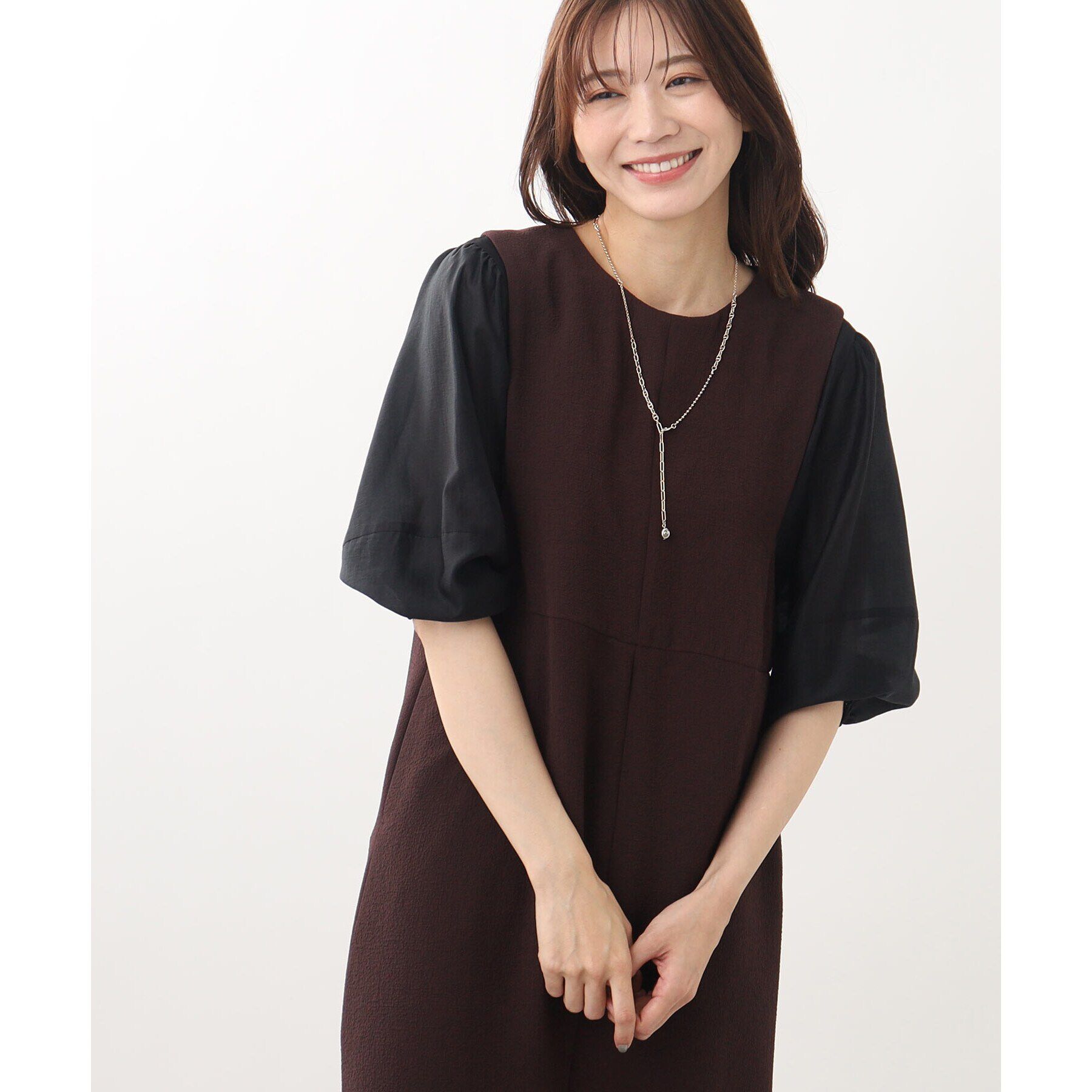 Reflect「【SALE／接触冷感／洗える】パフスリーブシアーブラウス」|シャツ・ブラウス|