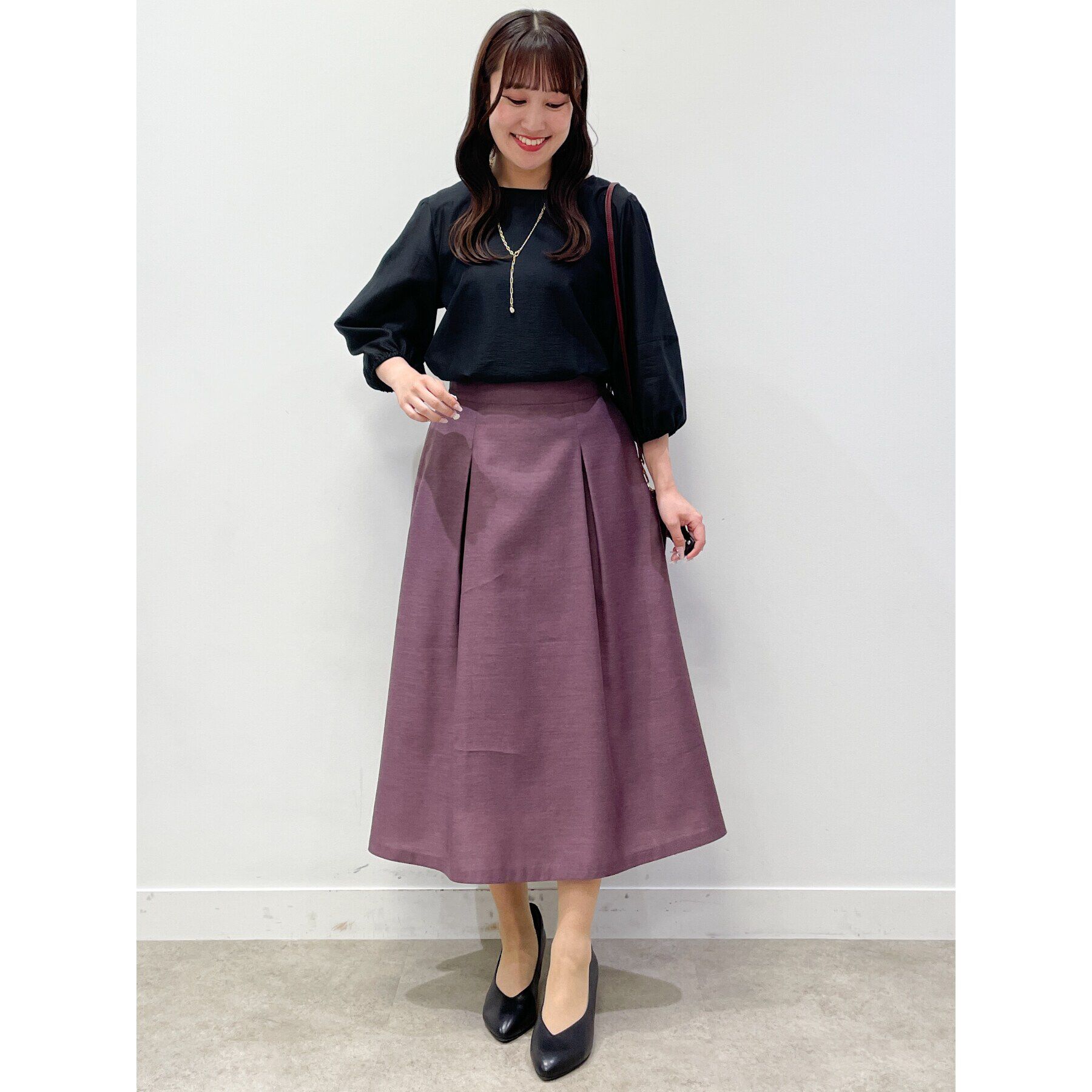 Reflect「【SALE／接触冷感／洗える】パフスリーブシアーブラウス」|シャツ・ブラウス|