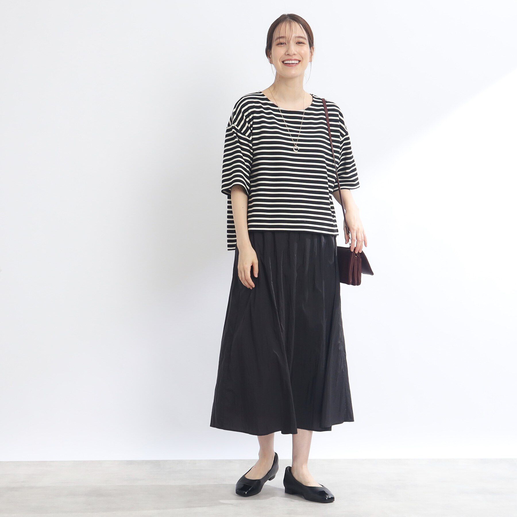 Reflect「【E‐QUALITY／手洗い可／セットアイテム】ボーダープルオーバー＋タンクトップワンピース」|ワンピース|