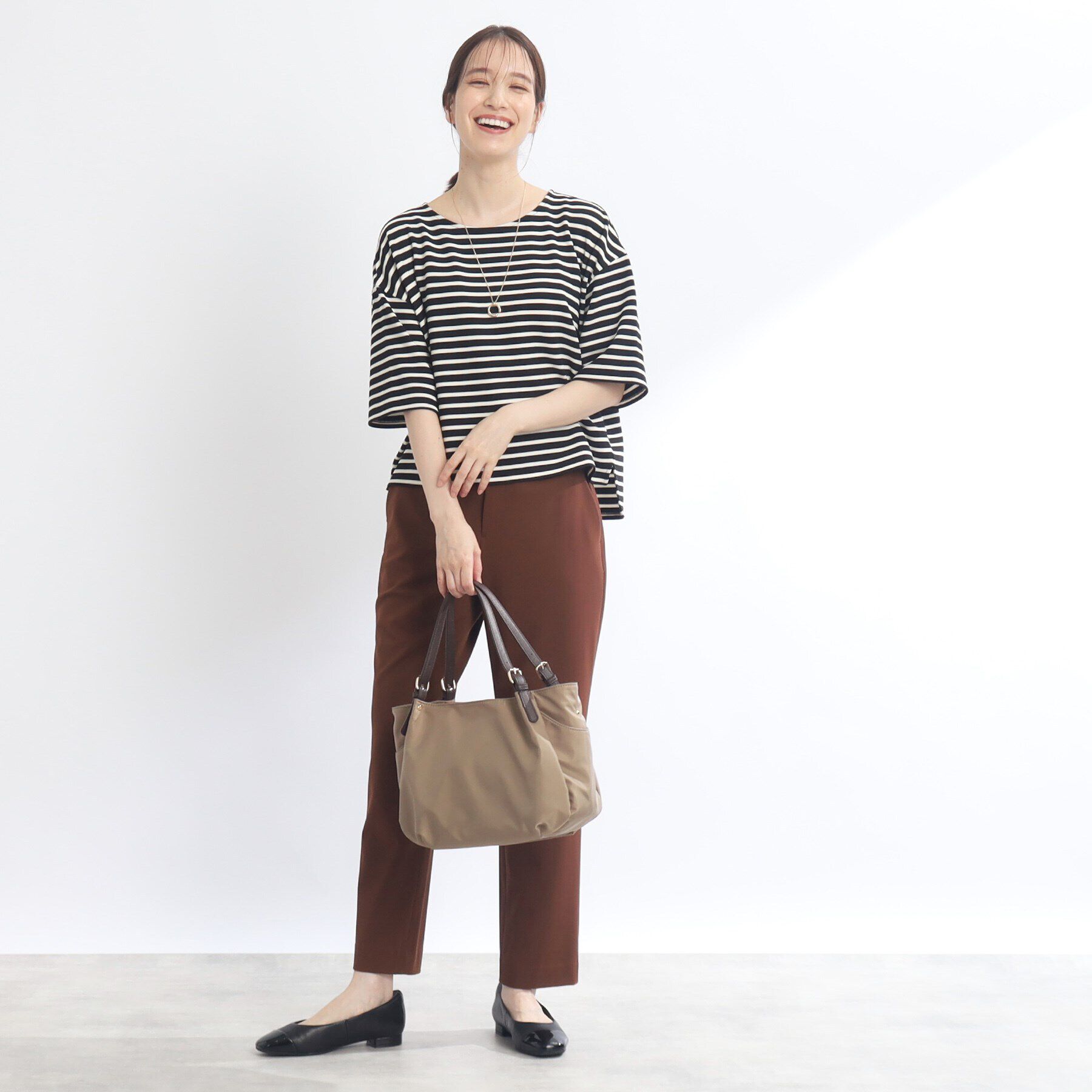 Reflect「【E‐QUALITY／手洗い可／セットアイテム】ボーダープルオーバー＋タンクトップワンピース」|ワンピース|