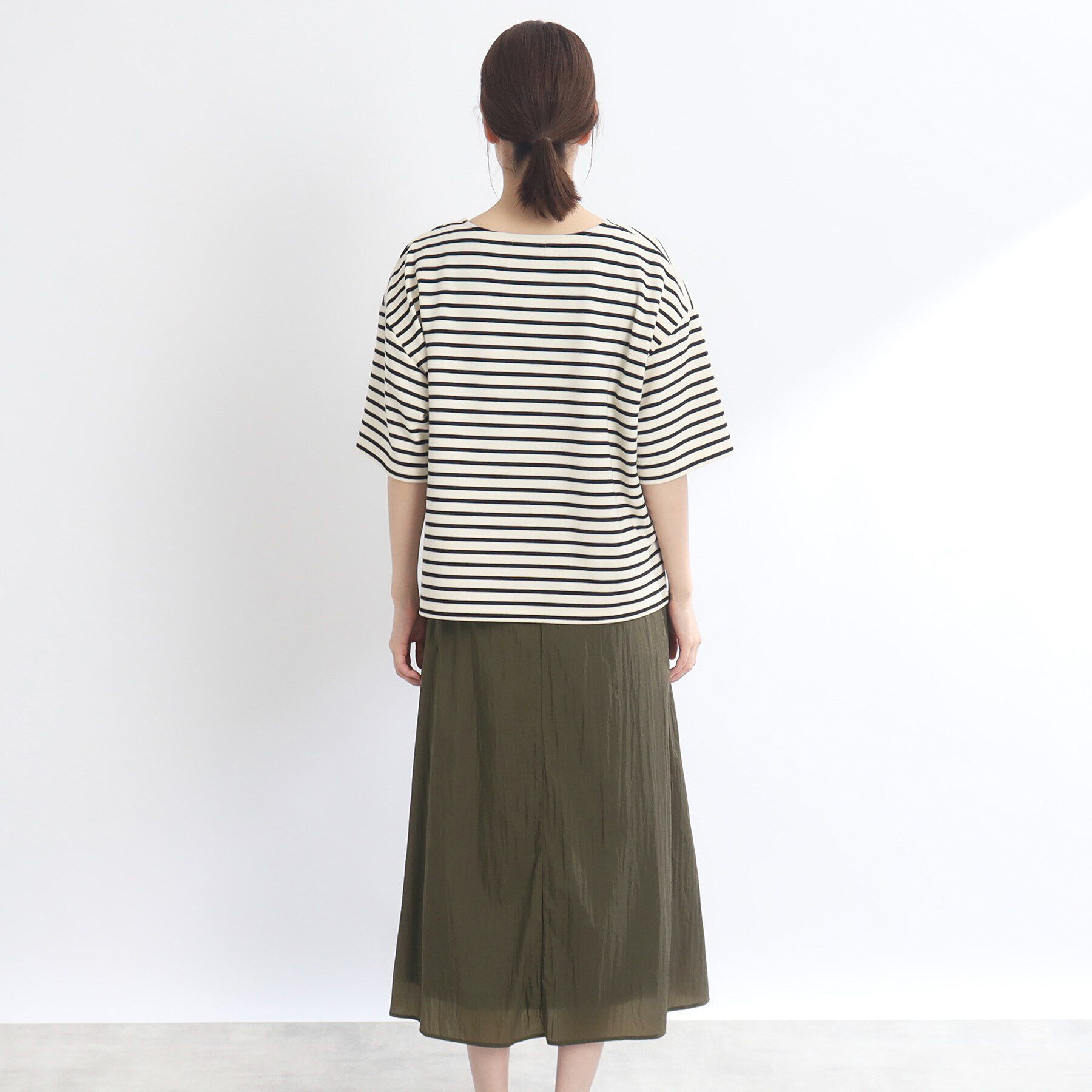 Reflect「【E‐QUALITY／手洗い可／セットアイテム】ボーダープルオーバー＋タンクトップワンピース」|ワンピース|