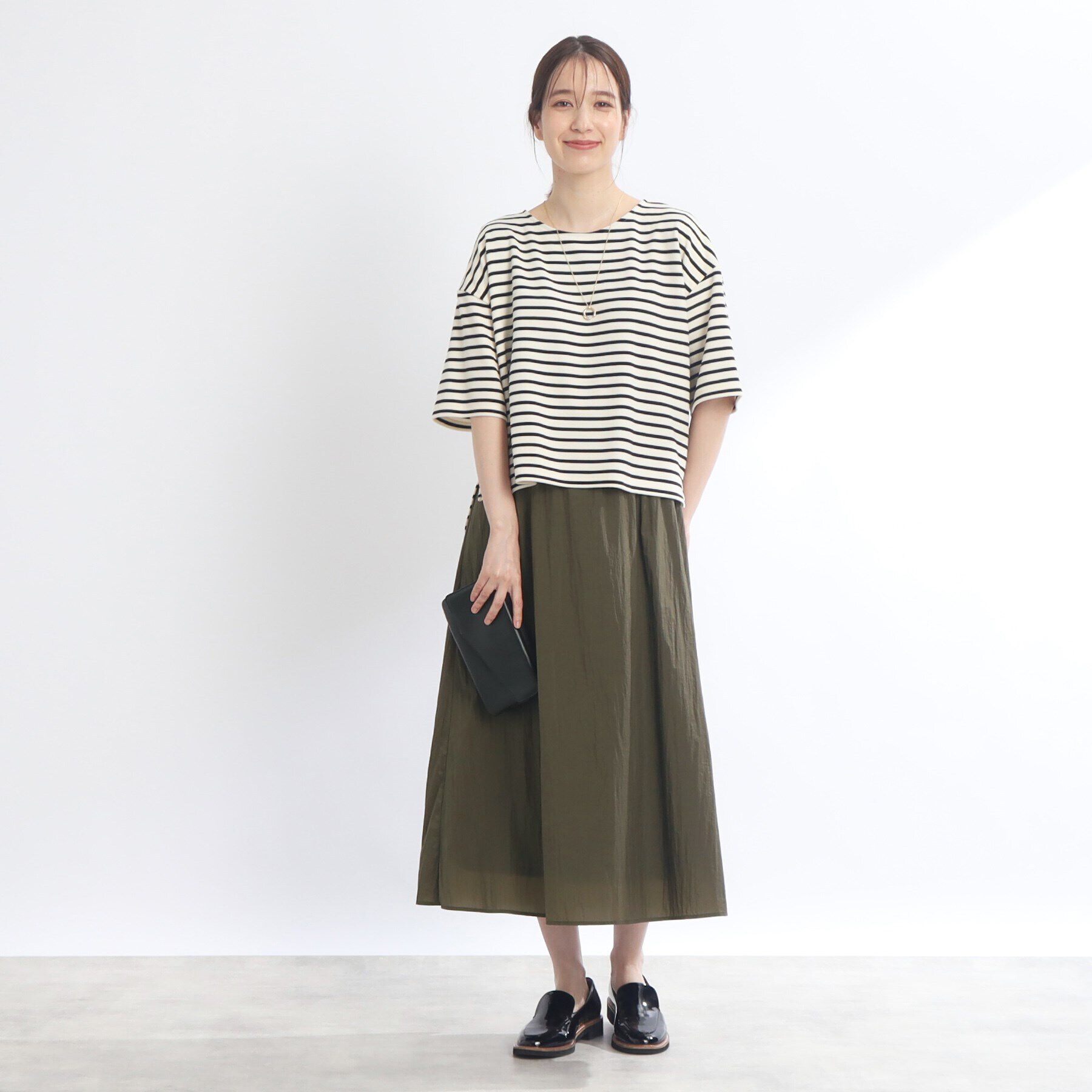 Reflect「【E‐QUALITY／手洗い可／セットアイテム】ボーダープルオーバー＋タンクトップワンピース」|ワンピース|