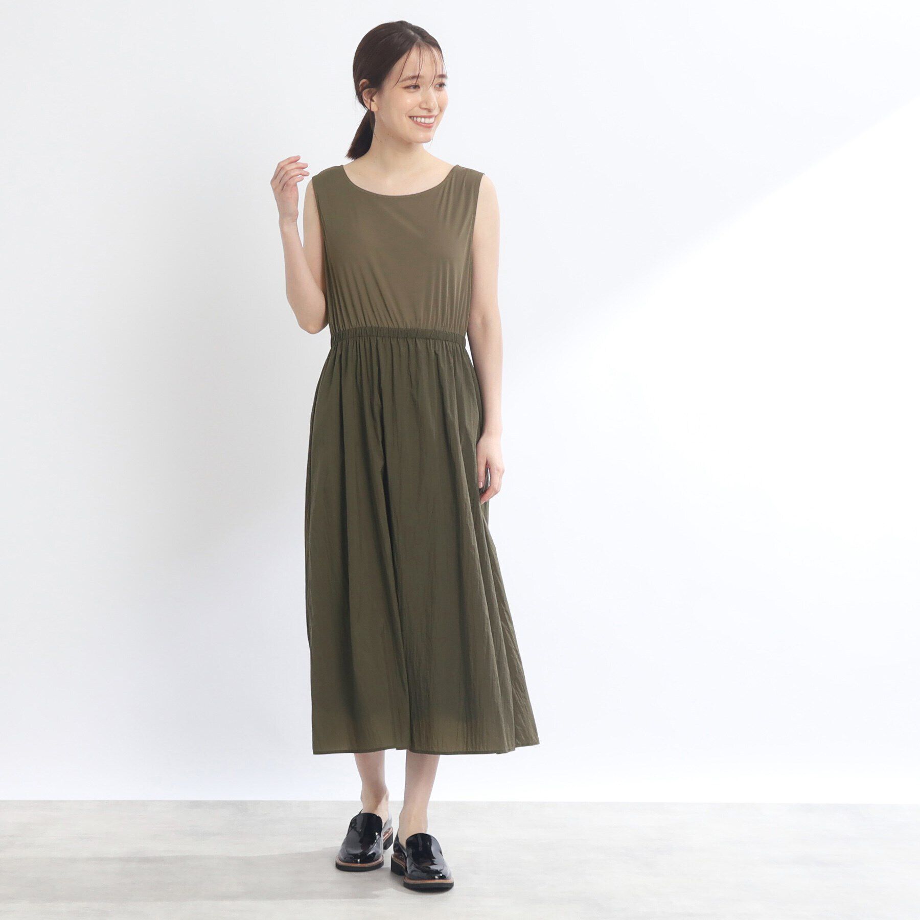 Reflect「【E‐QUALITY／手洗い可／セットアイテム】ボーダープルオーバー＋タンクトップワンピース」|ワンピース|