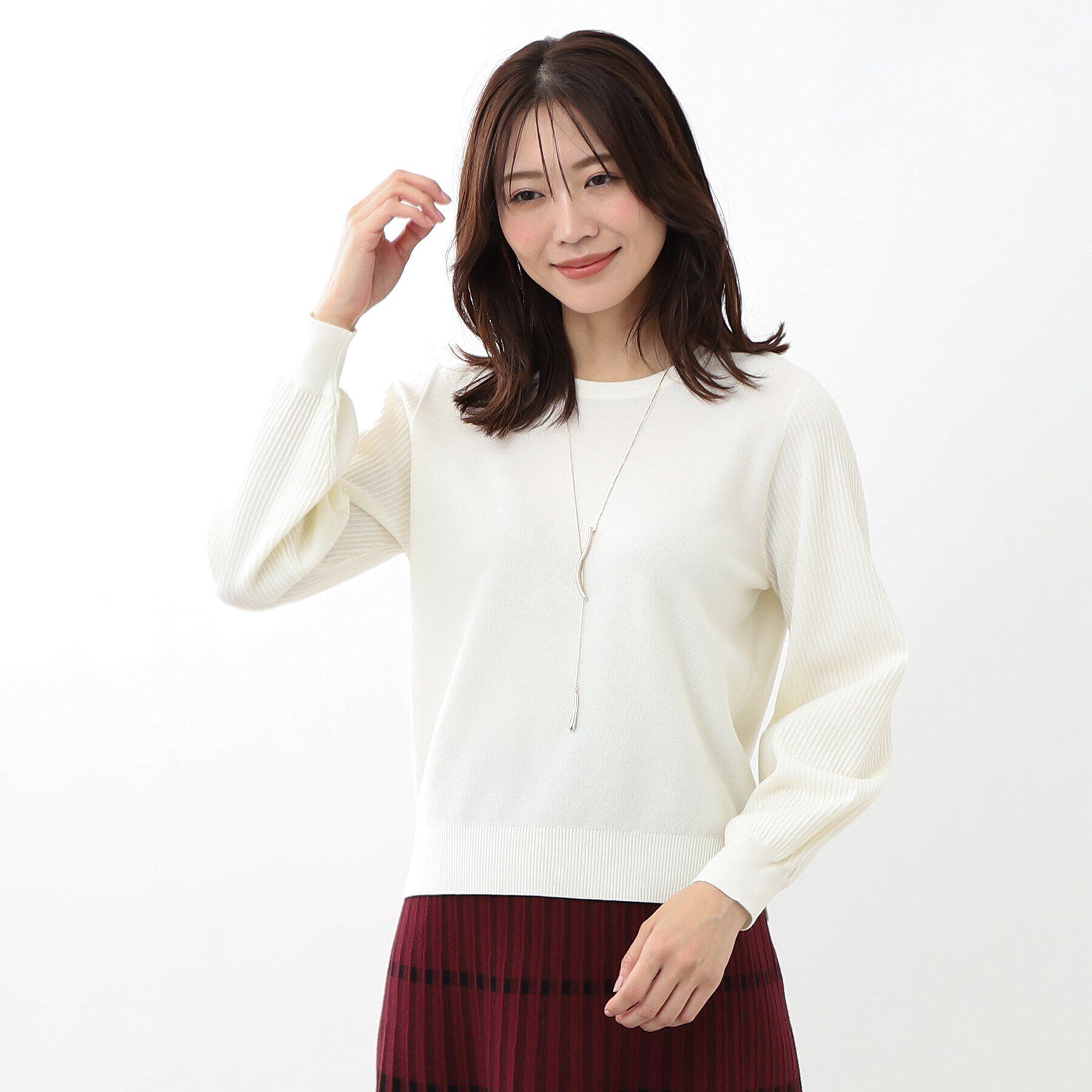 Reflect「【マシンウォッシュ可】パフスリーブニット」|ニット・セーター|