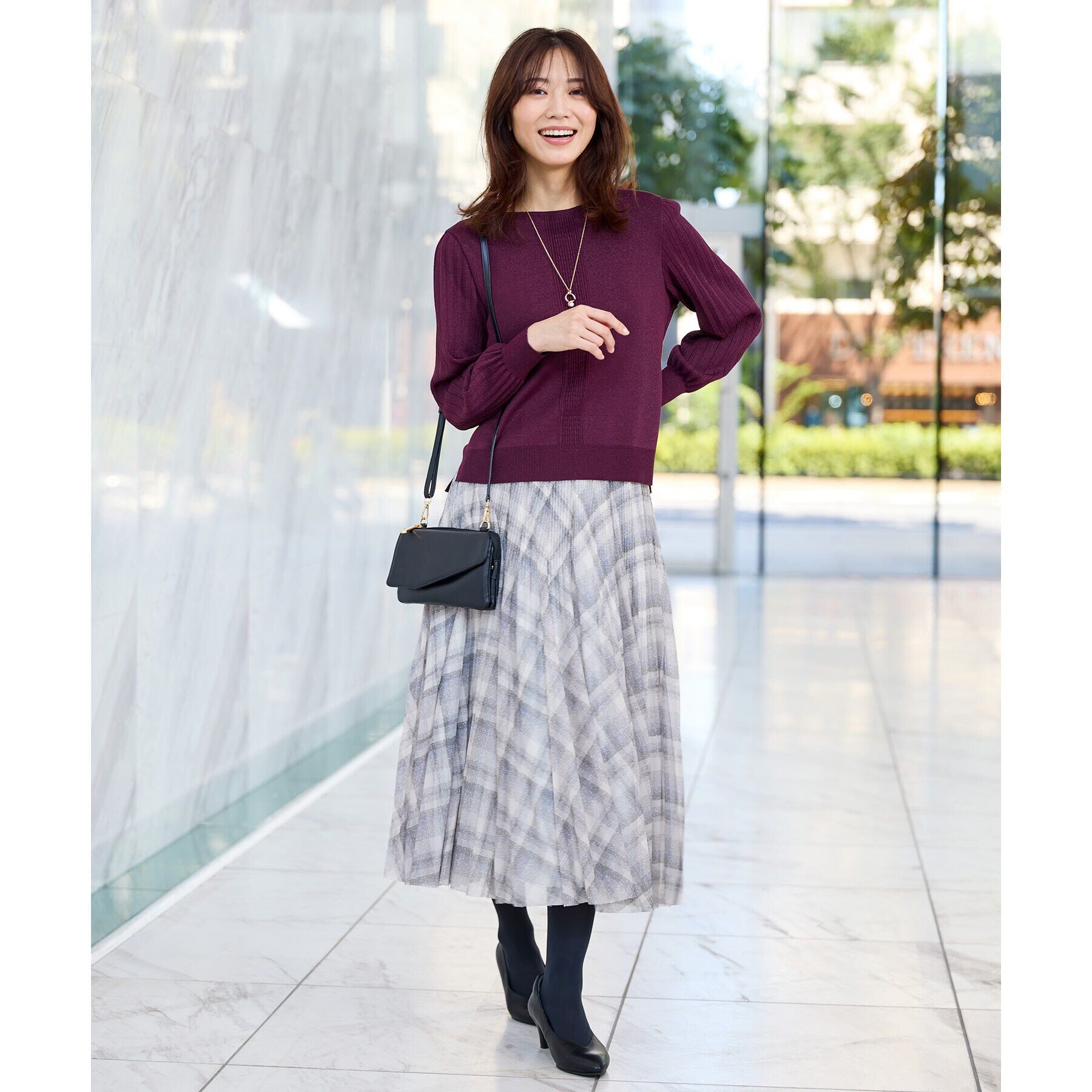 Reflect「エアリーチュール&times;チェックプリーツスカート」|スカート|