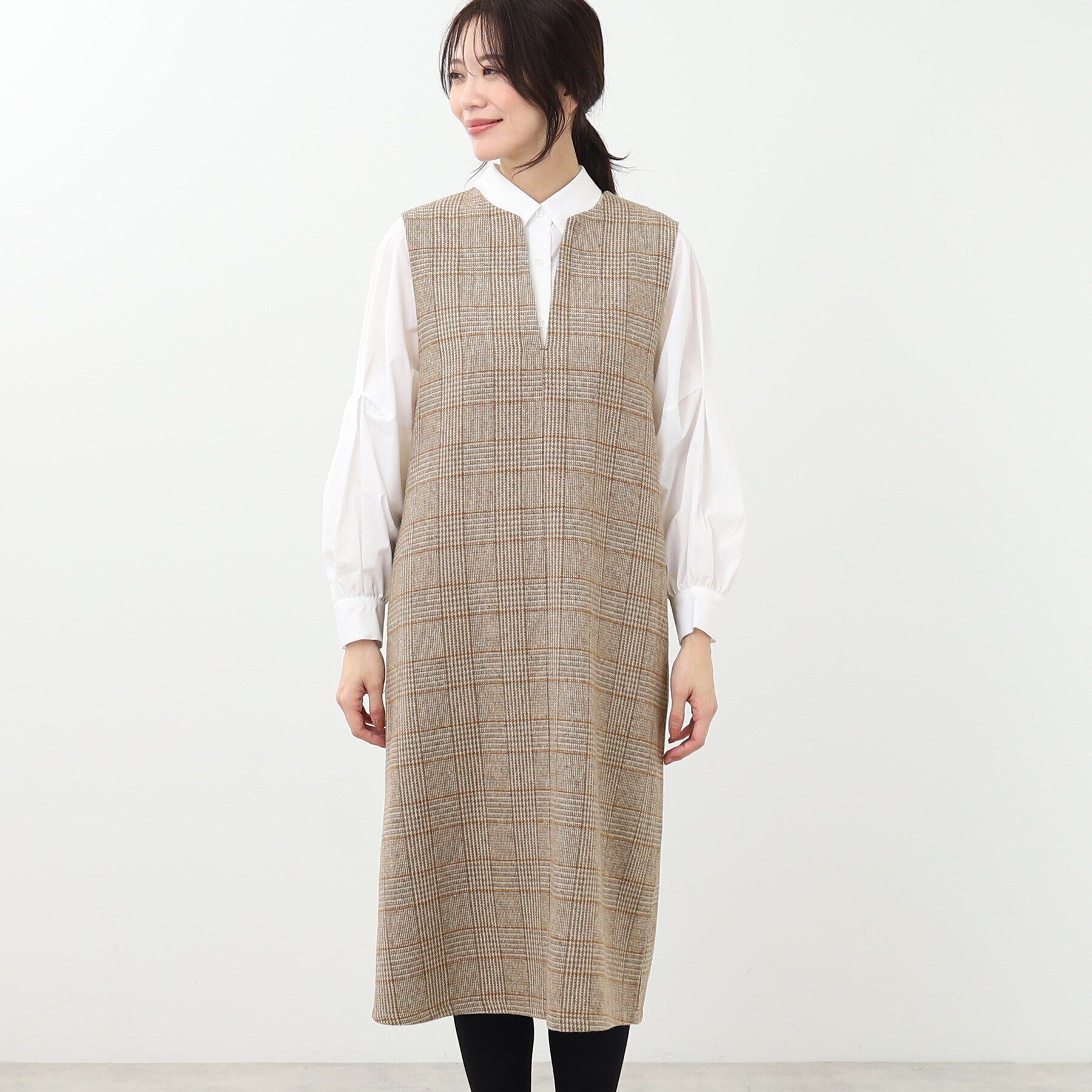 Reflect「【E‐QUALITY／手洗い可】チェック柄ジャンパースカート<br>」|ワンピース|