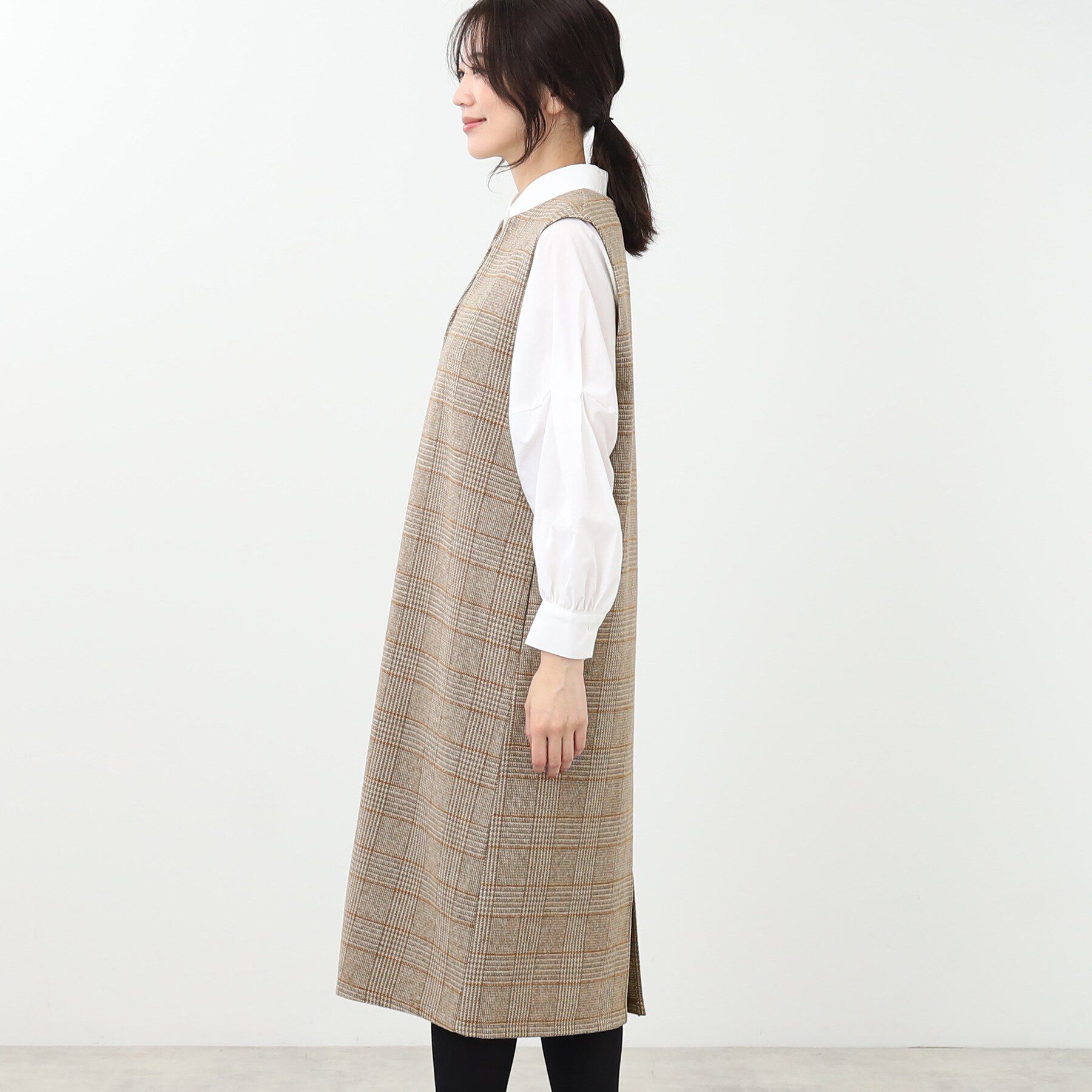 Reflect「【E‐QUALITY／手洗い可】チェック柄ジャンパースカート<br>」|ワンピース|