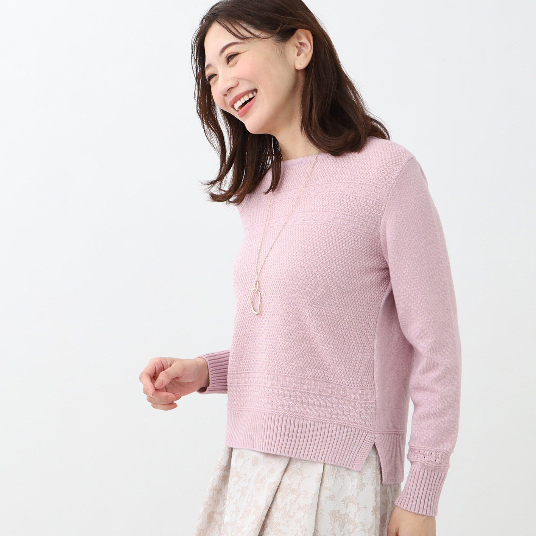 Reflect「【春SALE／手洗い可／すっきり細見え/コートインにおすすめ！】ラメニット」|ニット・セーター|