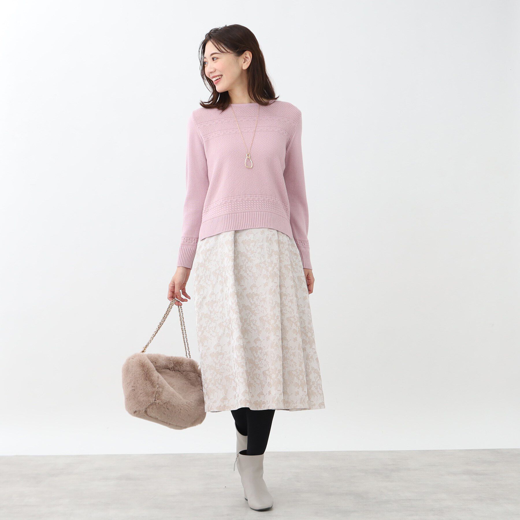 Reflect「【春SALE／手洗い可／すっきり細見え/コートインにおすすめ！】ラメニット」|ニット・セーター|