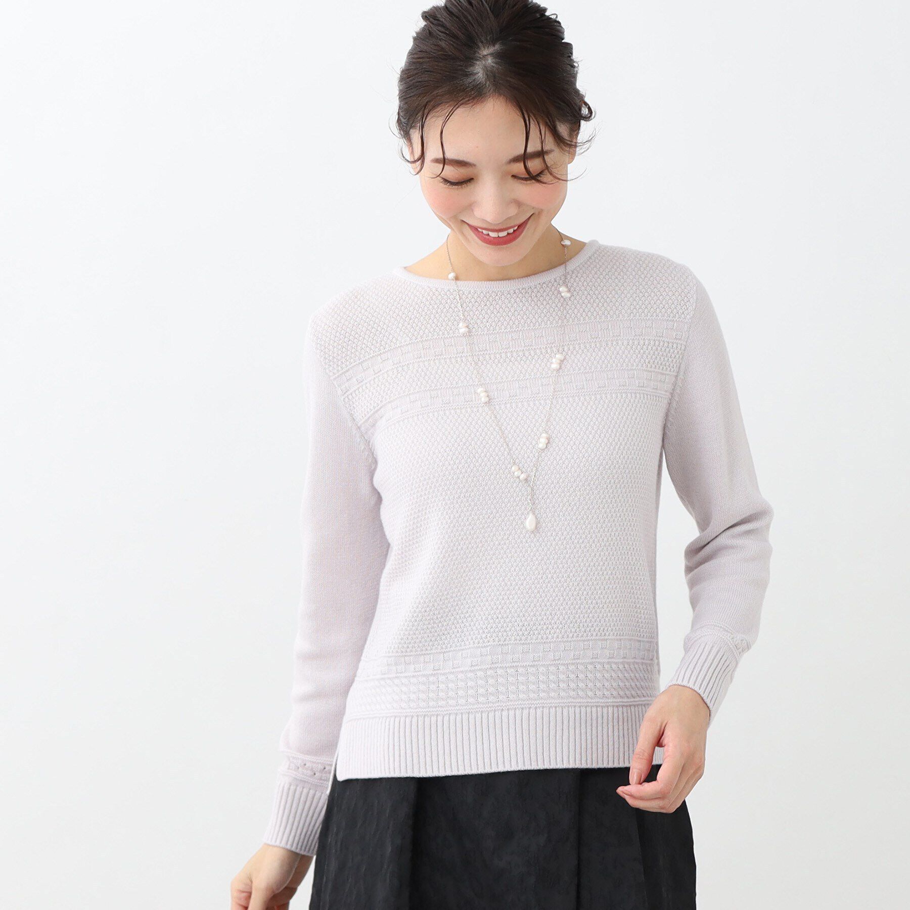 Reflect「【春SALE／手洗い可／すっきり細見え/コートインにおすすめ！】ラメニット」|ニット・セーター|