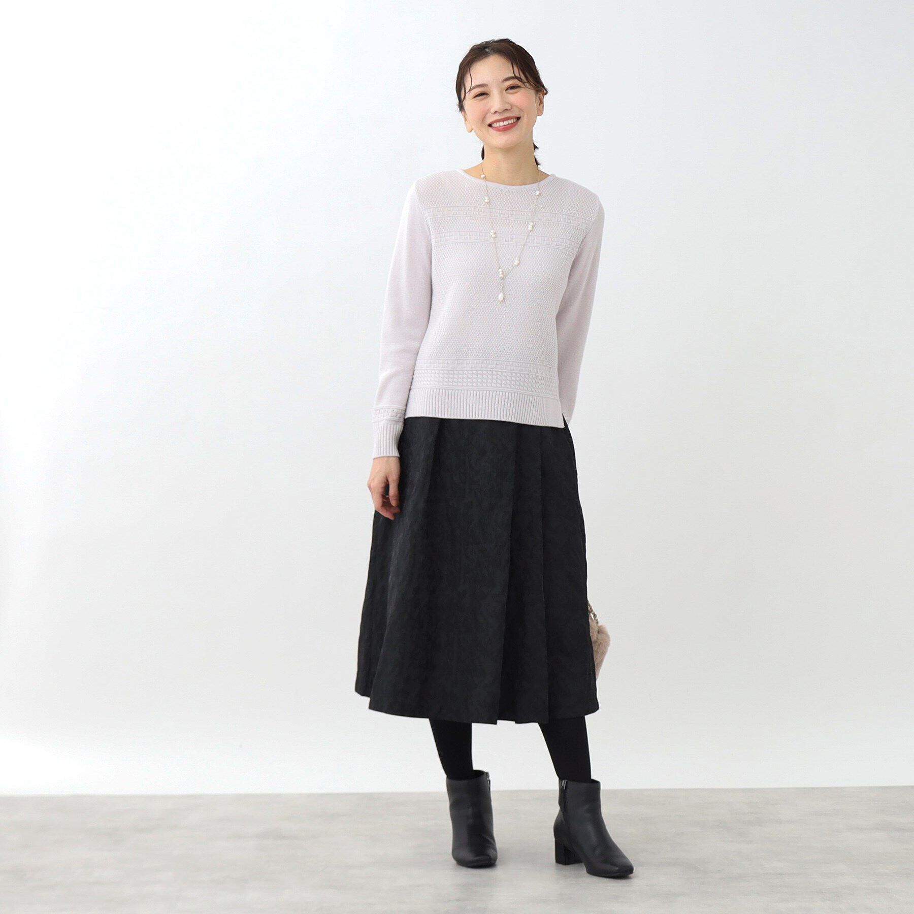 Reflect「【春SALE／手洗い可／すっきり細見え/コートインにおすすめ！】ラメニット」|ニット・セーター|