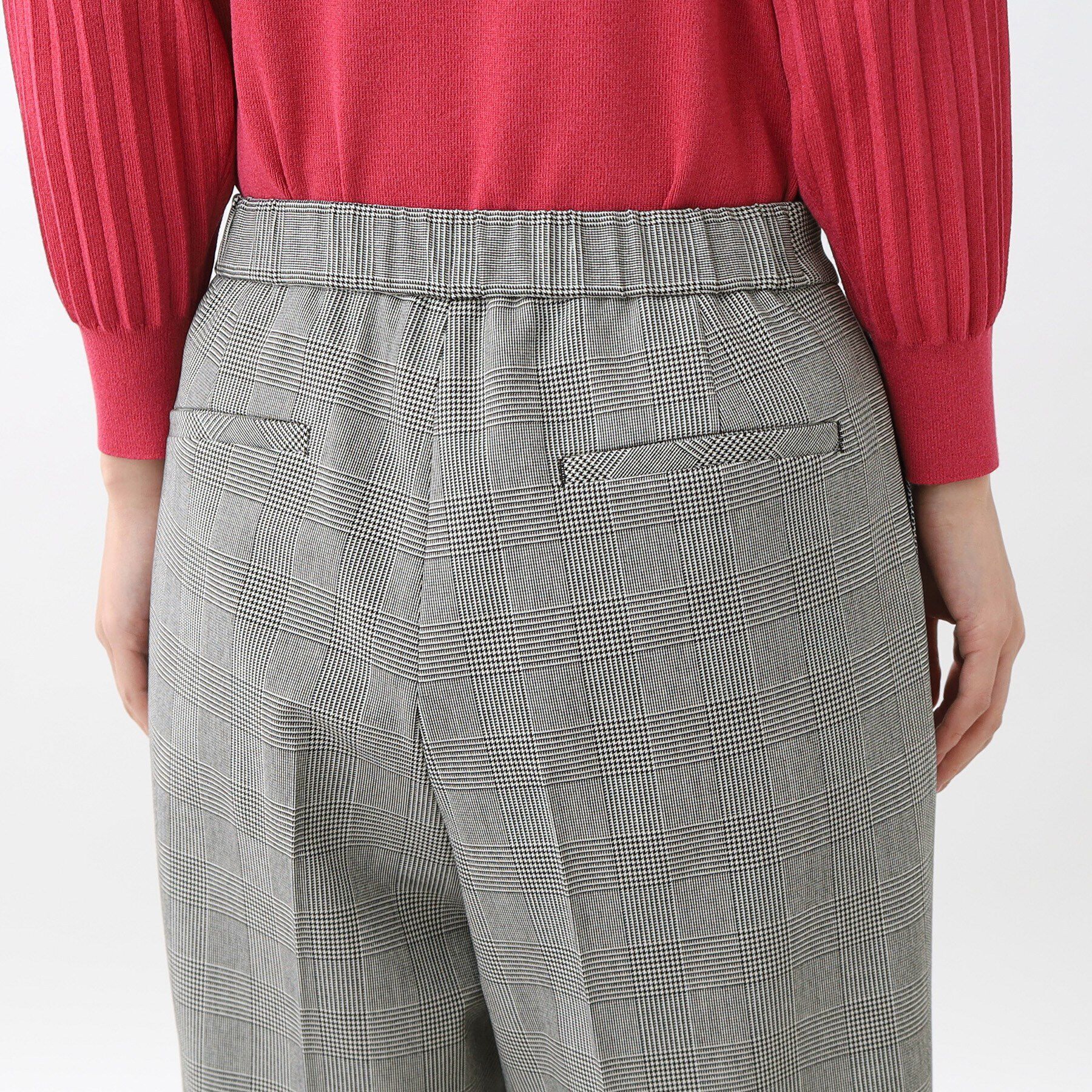 Reflect「【手洗い可】グレンチェック柄ワイドパンツ」|その他|