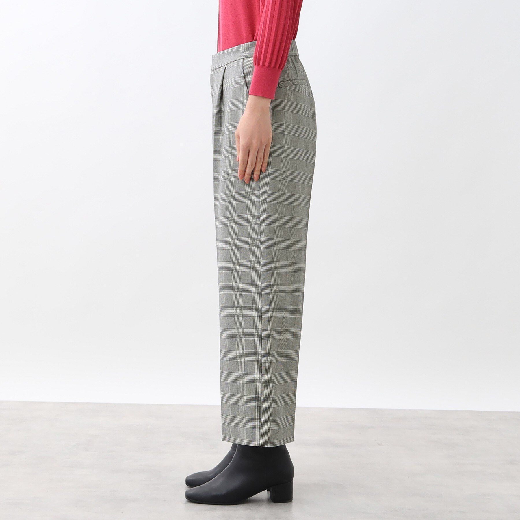 Reflect「【手洗い可】グレンチェック柄ワイドパンツ」|その他|