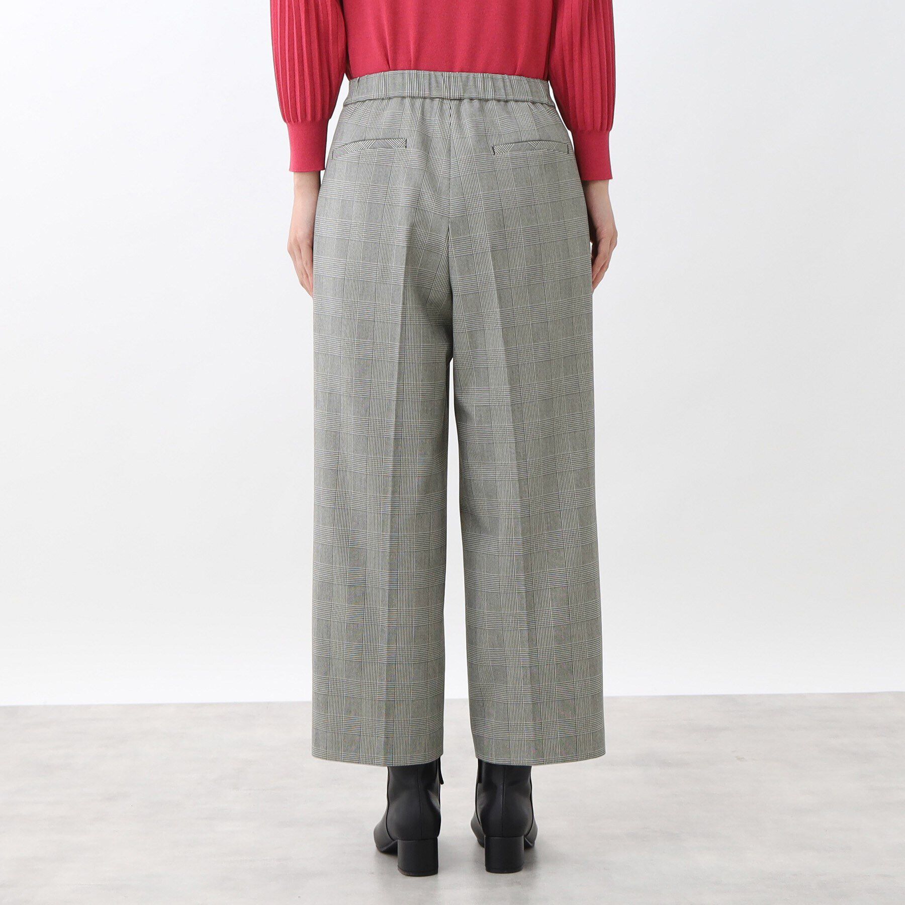 Reflect「【手洗い可】グレンチェック柄ワイドパンツ」|その他|