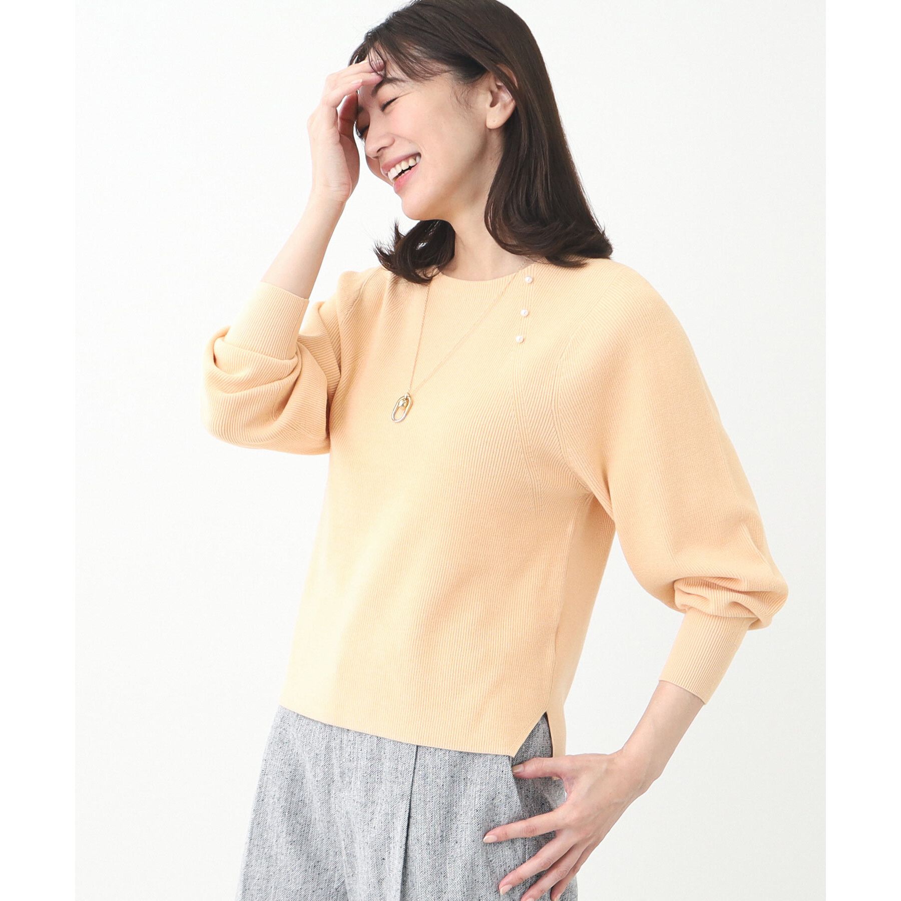 Reflect「【夏SALE／手洗い可】パフスリーブニット」|ニット・セーター|