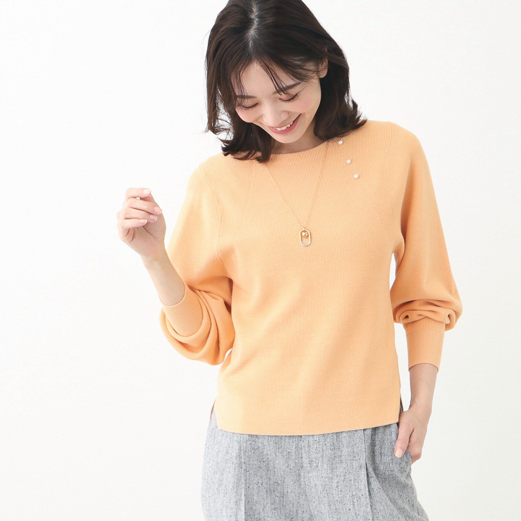 Reflect「【夏SALE／手洗い可】パフスリーブニット」|ニット・セーター|